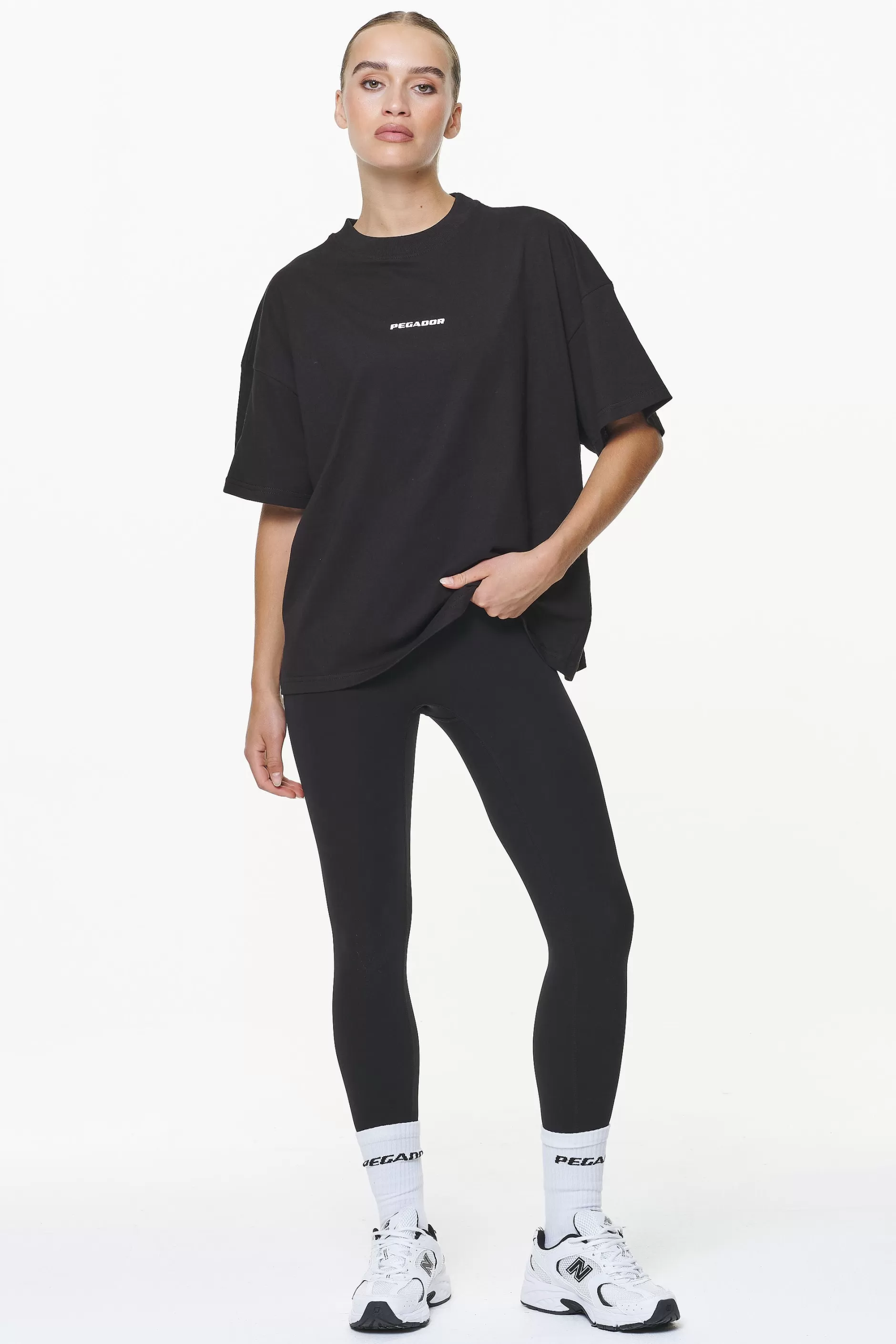 Clearance Pegador Dorothy Heavy Oversized Tee Black