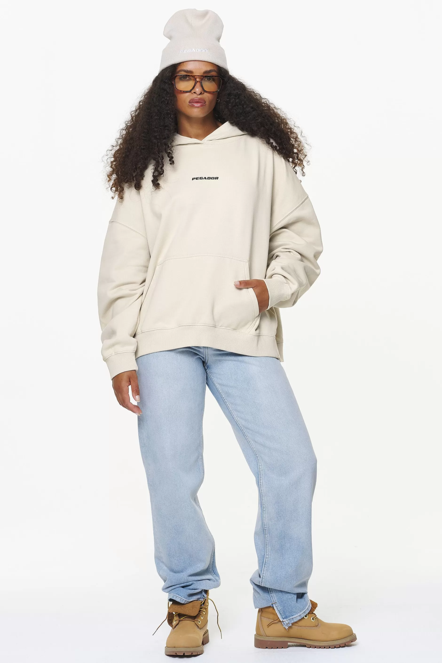 Best Pegador Dorothy Oversized Hoodie Vintage Washed Bone White