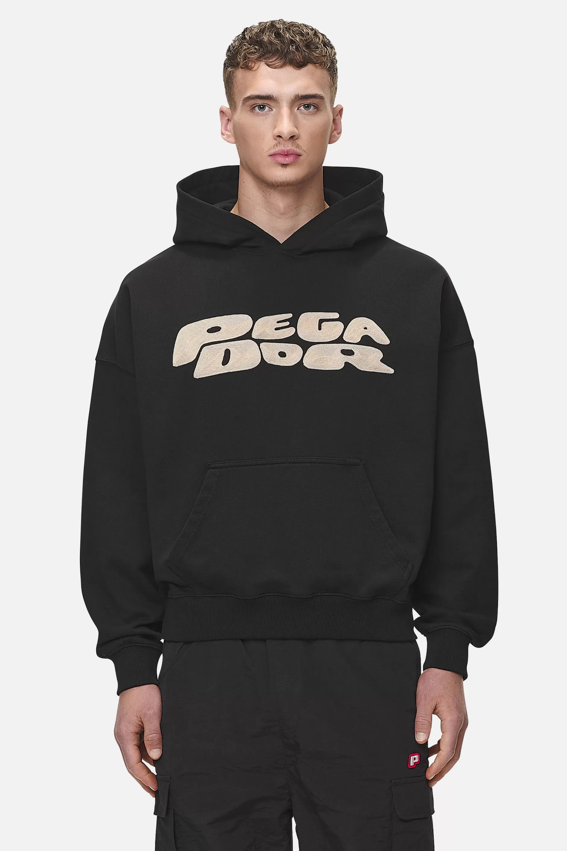 New Pegador Drew Terry Boxy Hoodie Washed Black