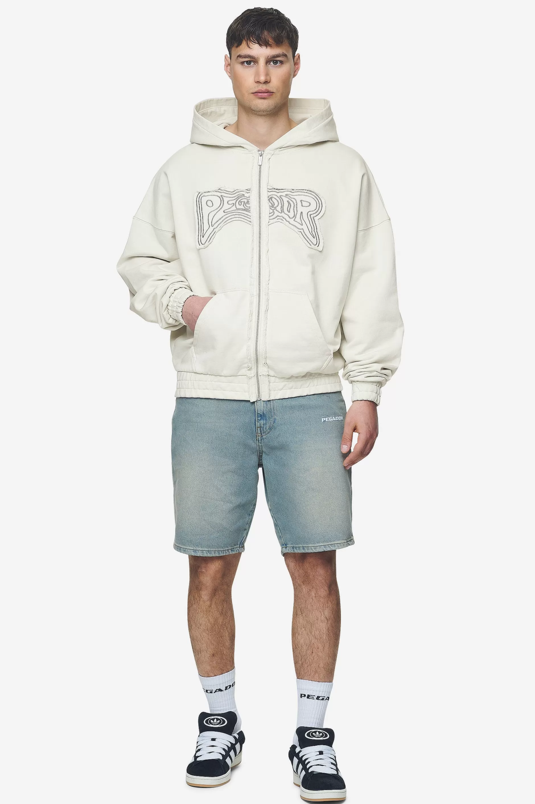 Outlet Pegador Earl Jeans Shorts Washed vintage blue