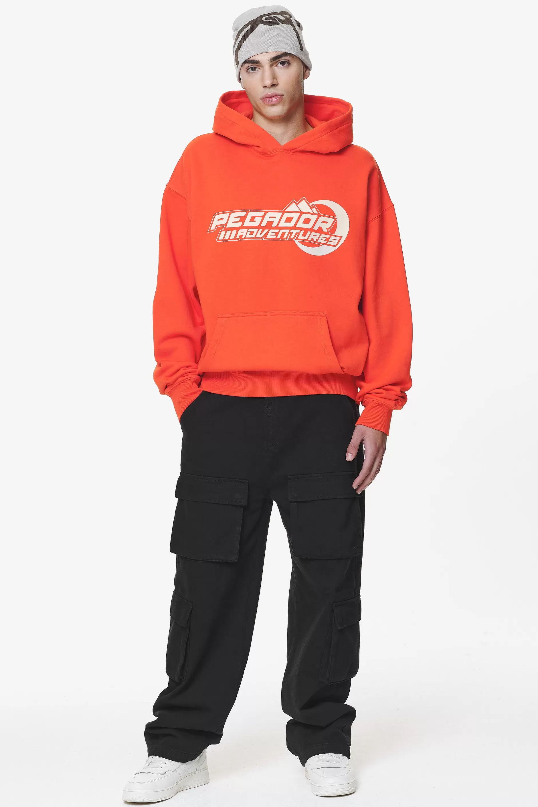 Flash Sale Pegador Eazor Oversized Hoodie Washed Signal Red