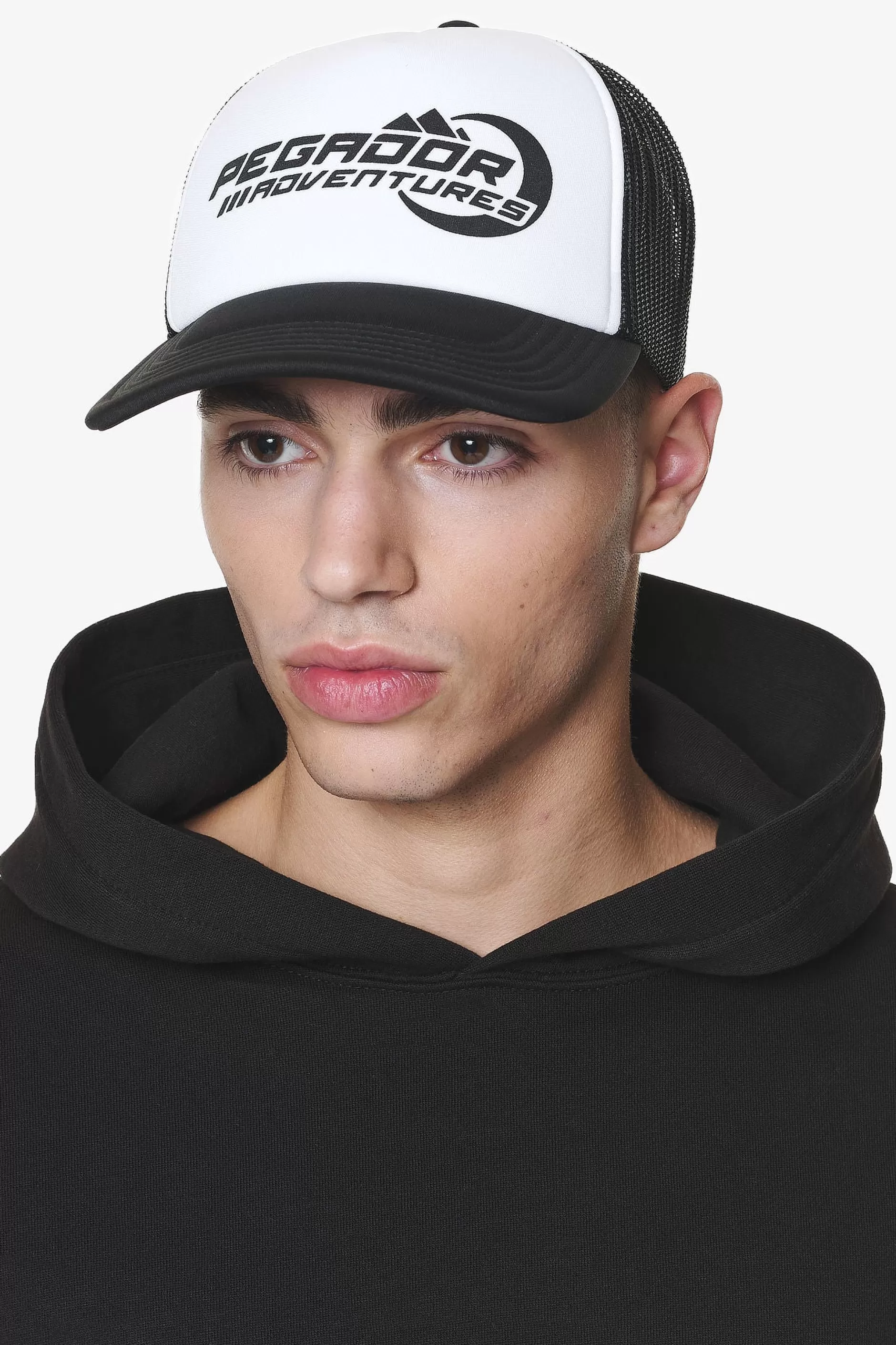 Cheap Pegador Eazor Trucker Cap Black White