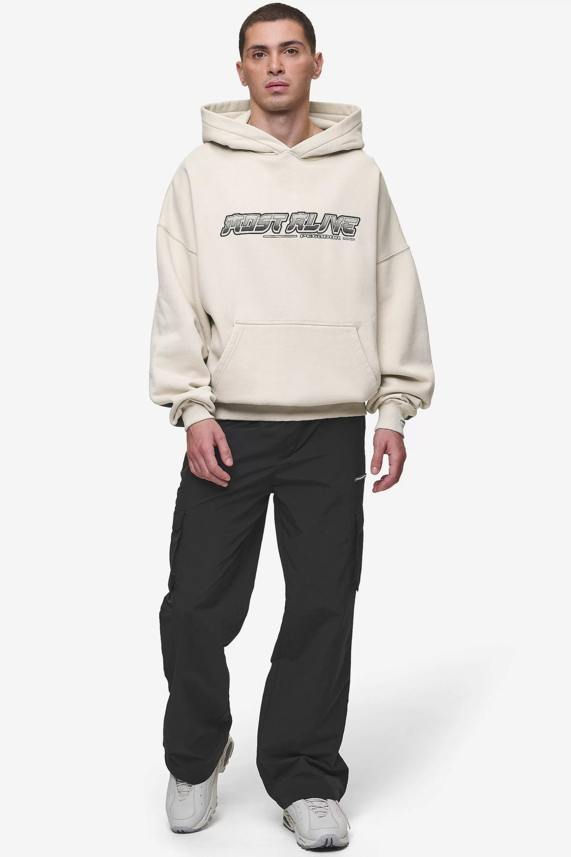 Best Pegador Enrith Boxy Hoodie Washed Light Beige