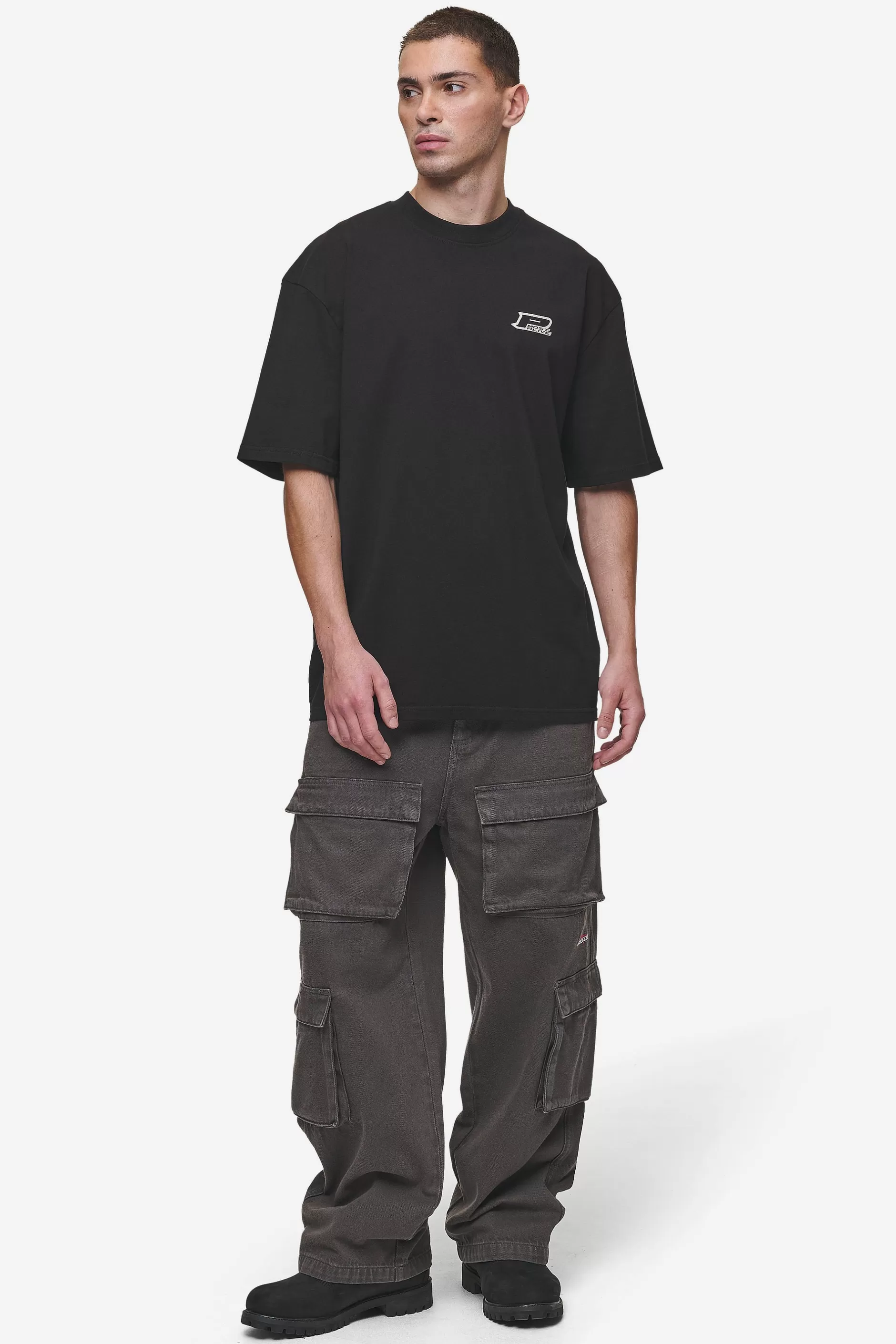 New Pegador Fox Oversized Tee Washed Black