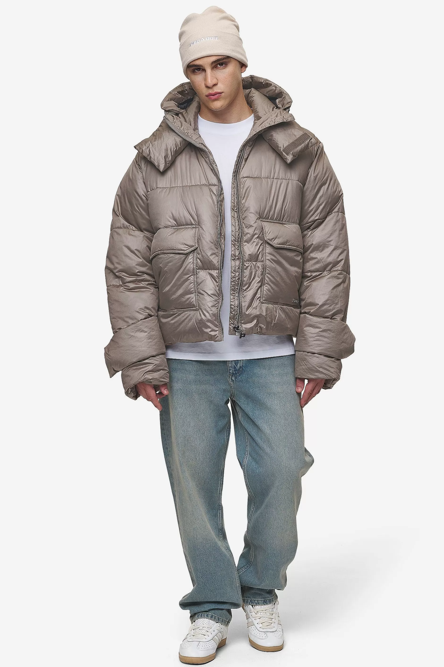 Best Sale Pegador Garrick Vintage Oversized Puffer Jacket Light Brown