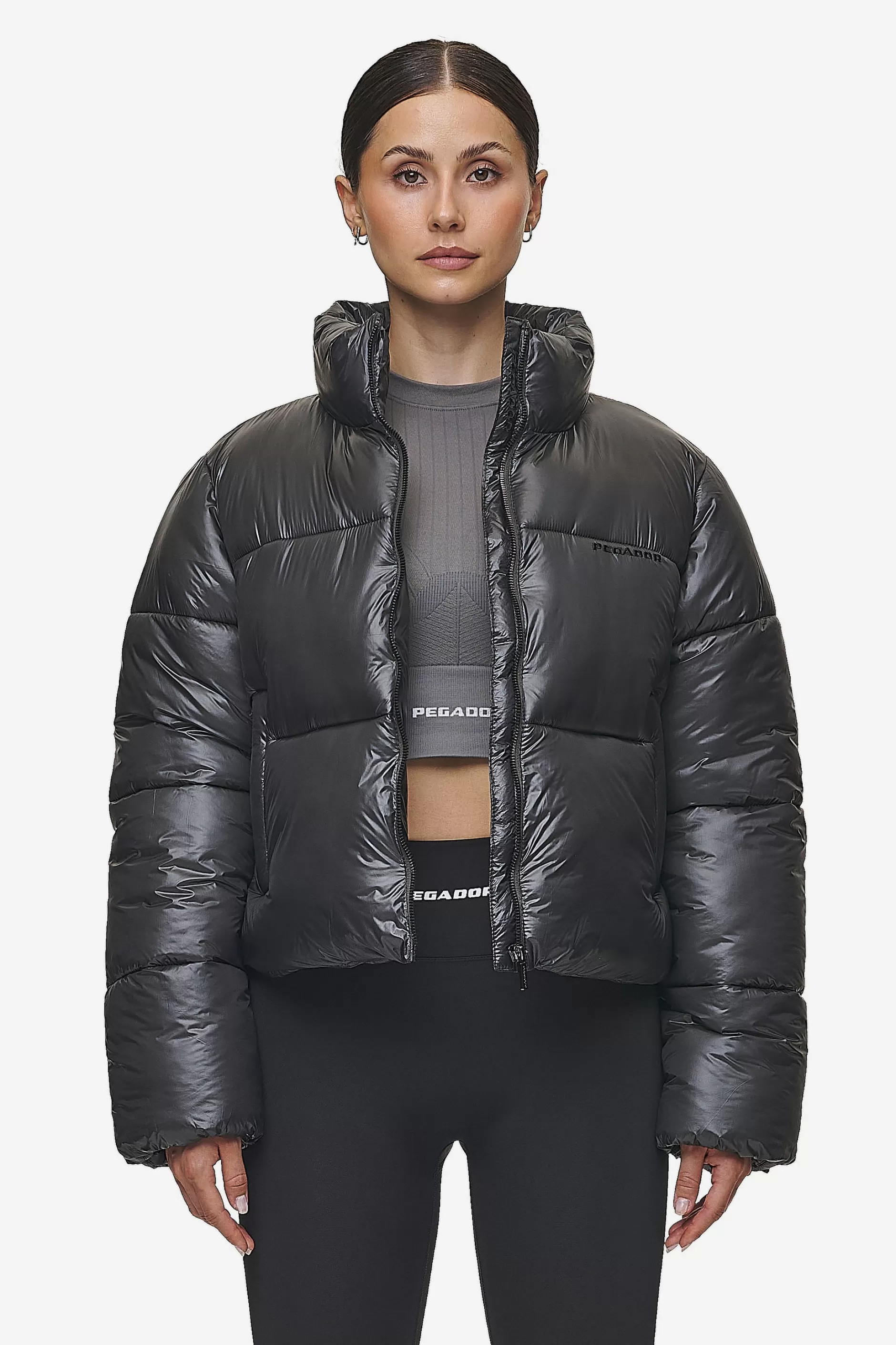 Store Pegador Georgia Light Glossy Puffer Jacket Anthracite