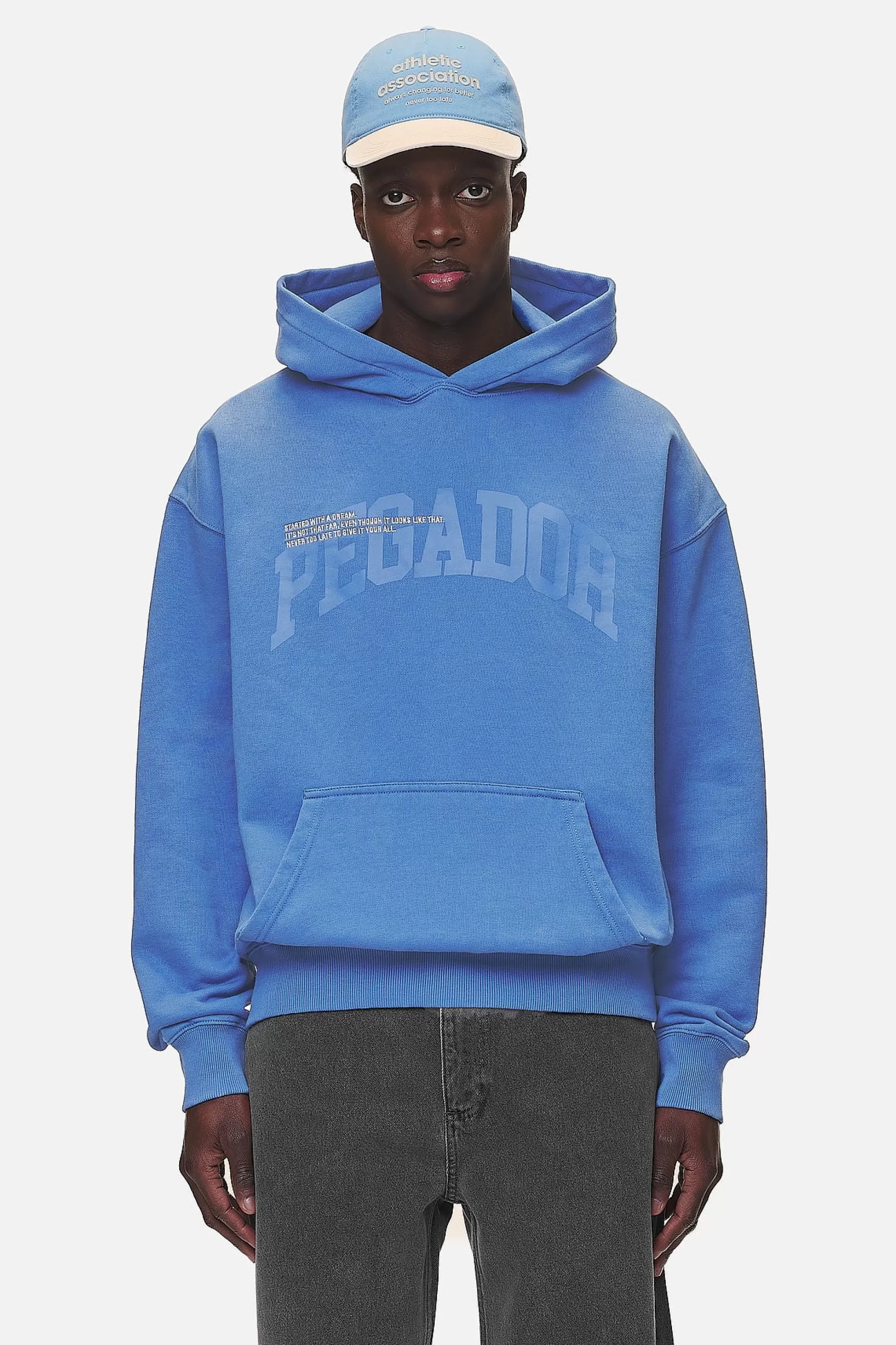 Best Pegador Gilford Oversized Hoodie Washed Retro Blue