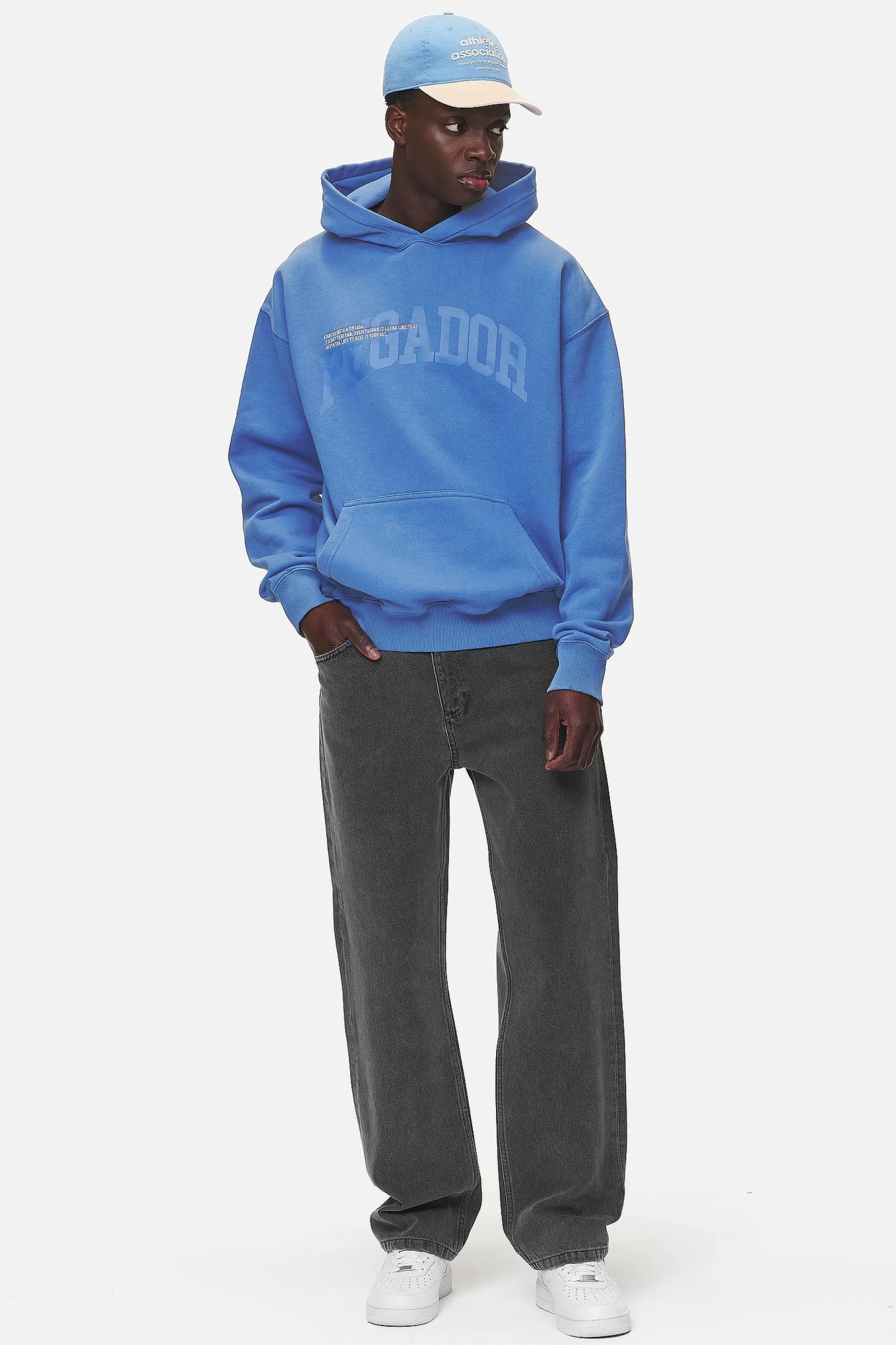 Best Pegador Gilford Oversized Hoodie Washed Retro Blue