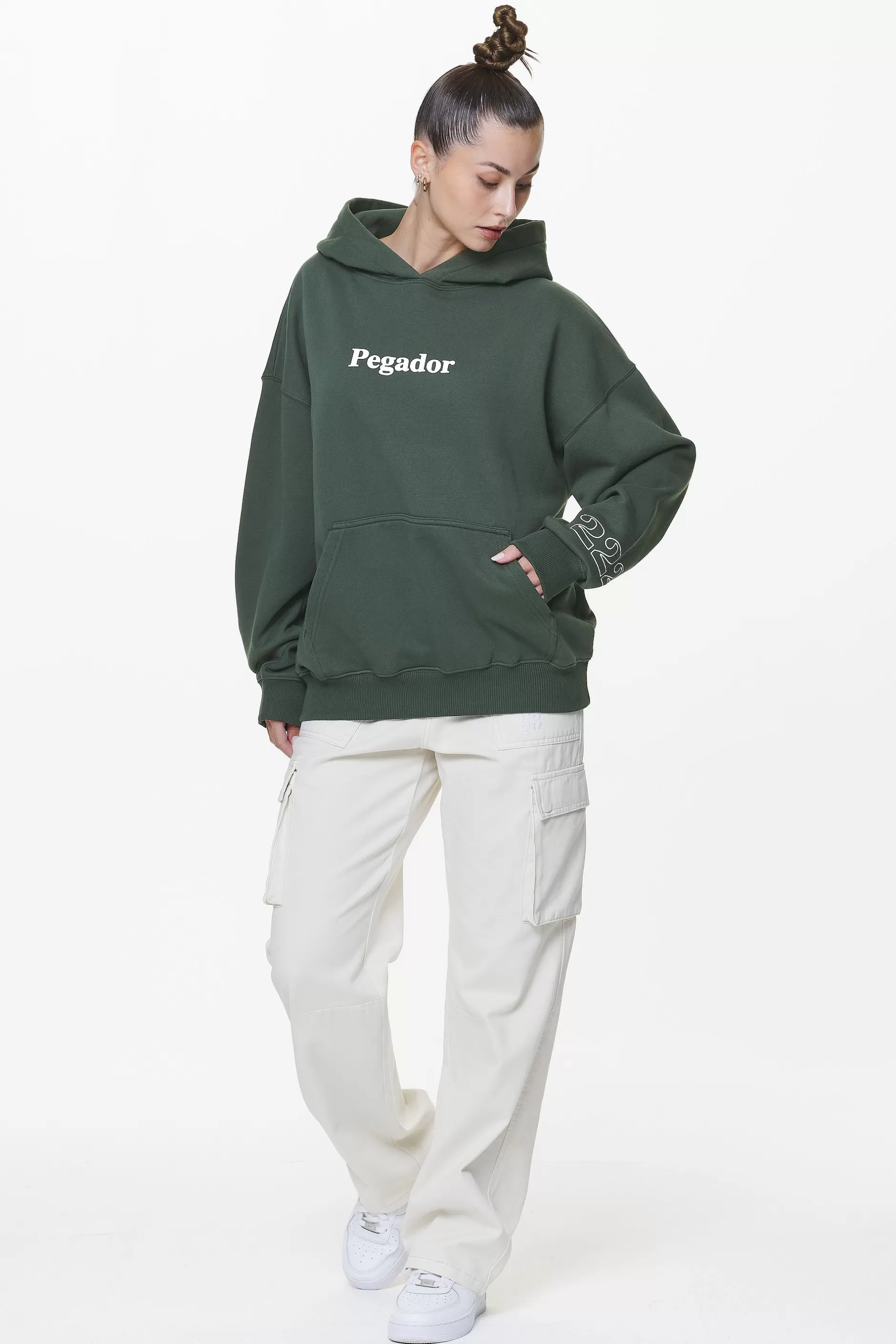 Cheap Pegador Habo Oversized Hoodie Washed Sage Green