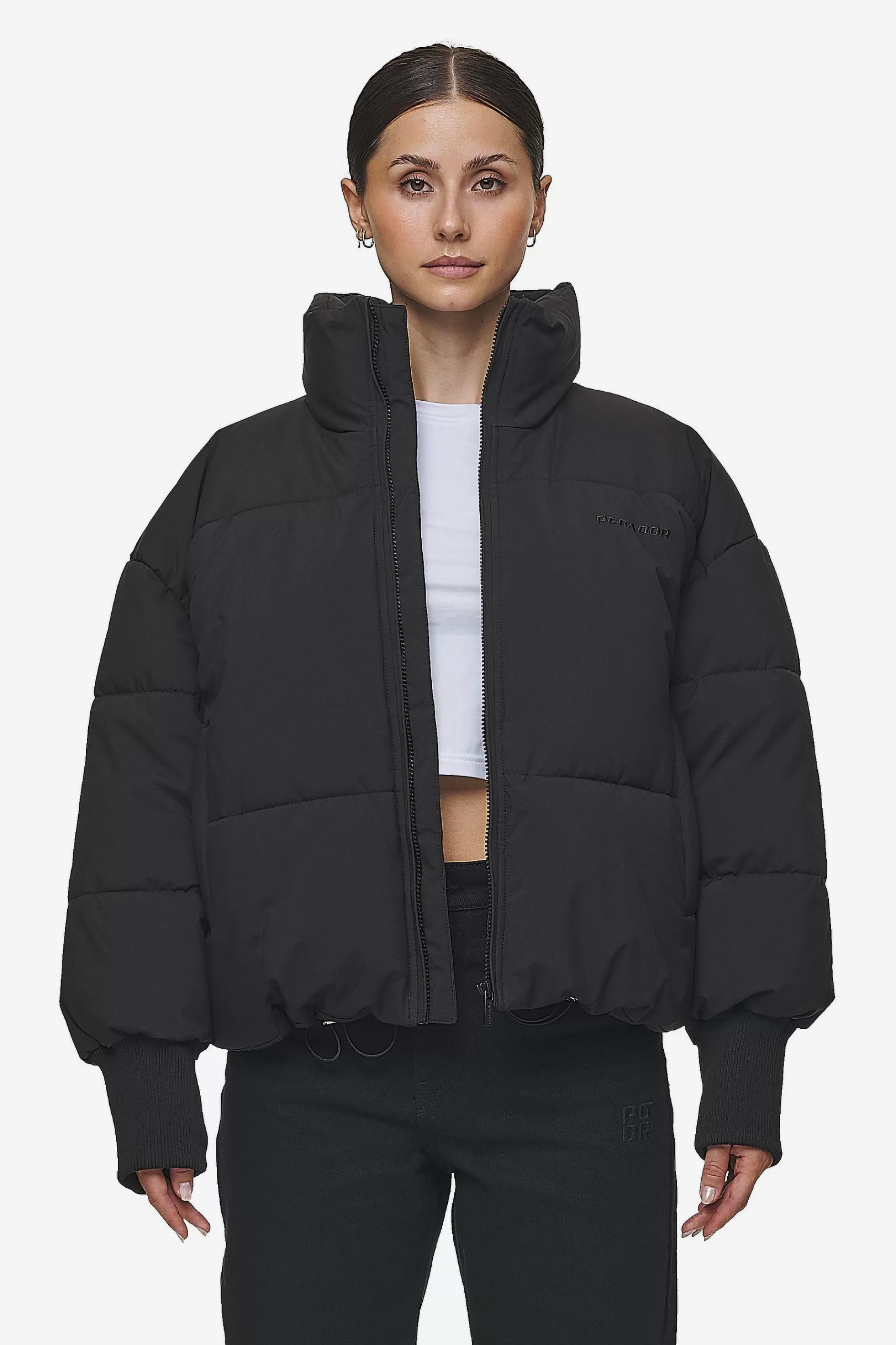 Discount Pegador Jara Oversized Boxy Puffer Jacket Black