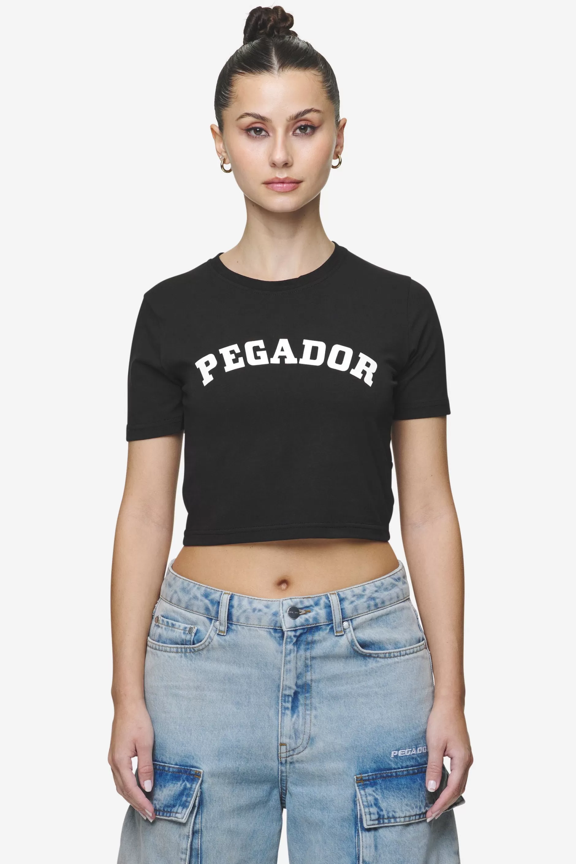 Fashion Pegador Jenna Cropped Baby Tee Black