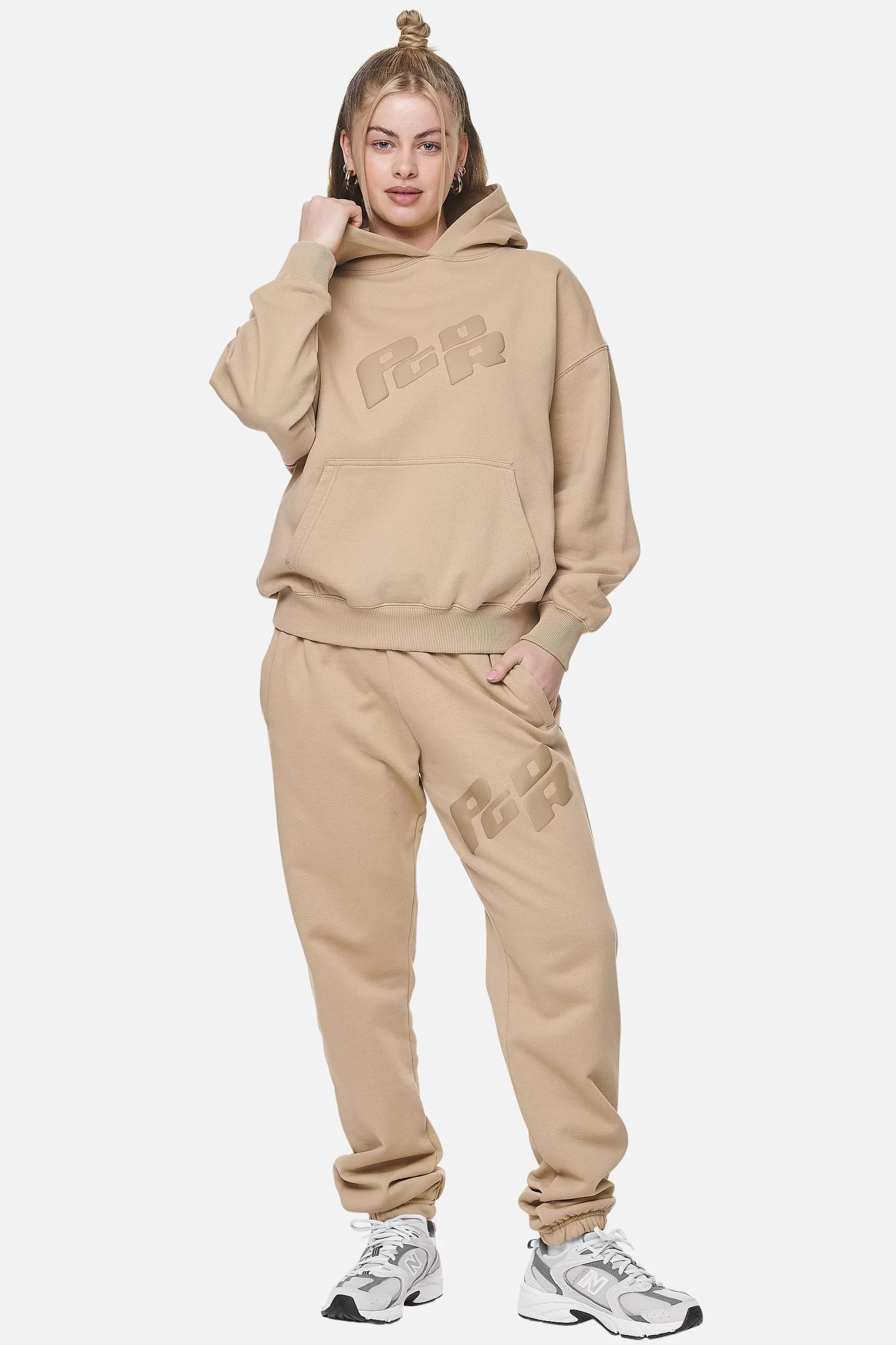 Outlet Pegador Julago High Waisted Sweat Pants Washed Safari Sand