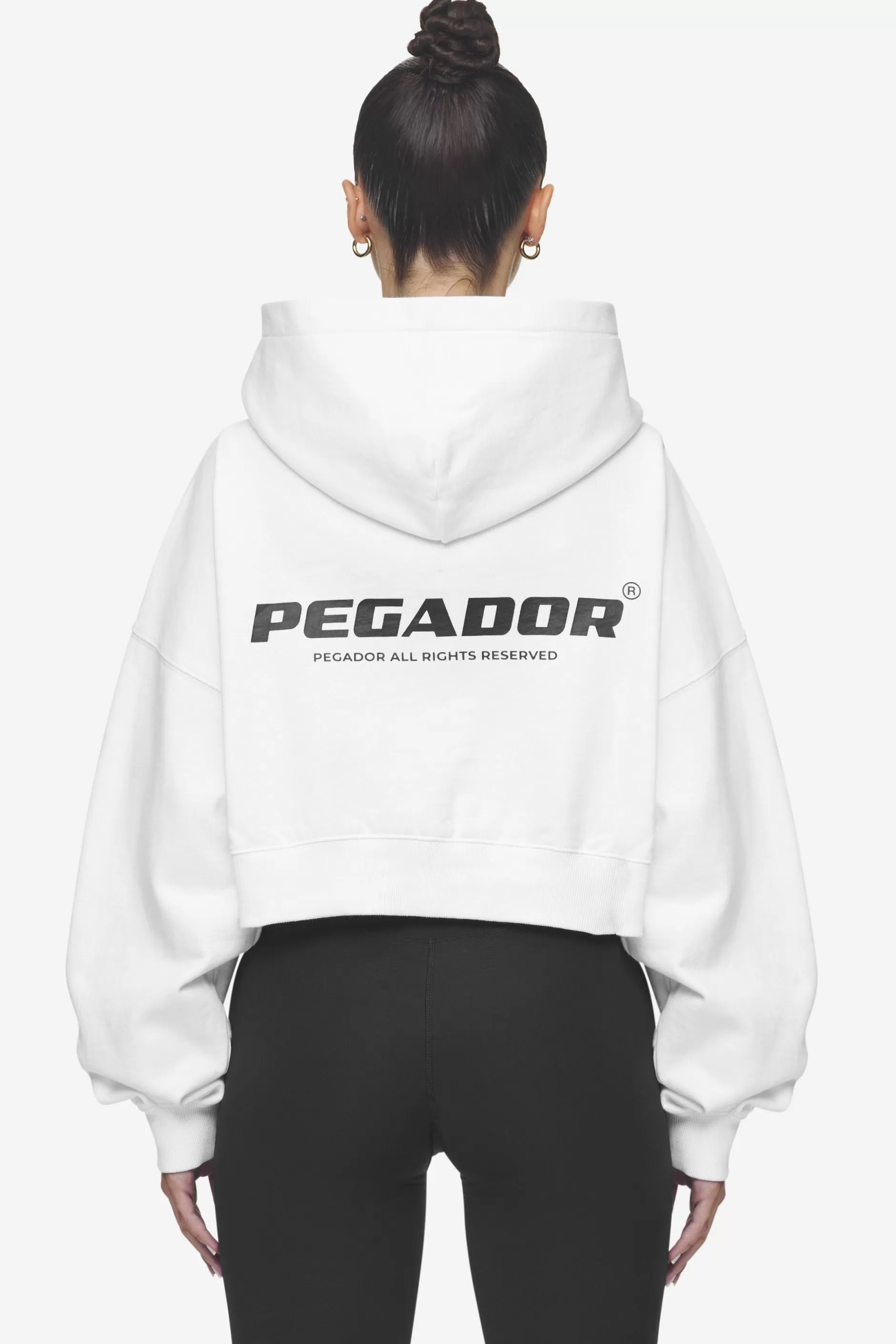 Flash Sale Pegador Lana Logo Cropped Sweat Jacket Black White