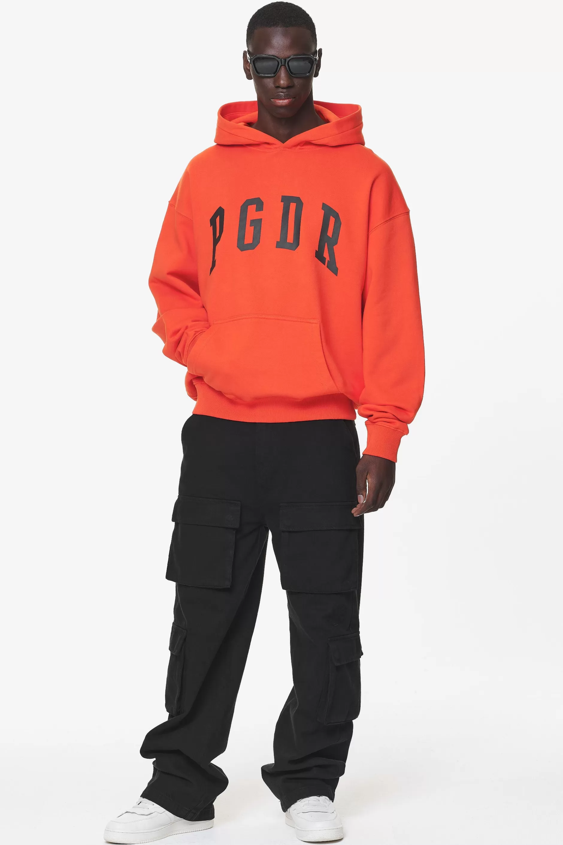 Online Pegador Layton Oversized Hoodie Washed Signal Red