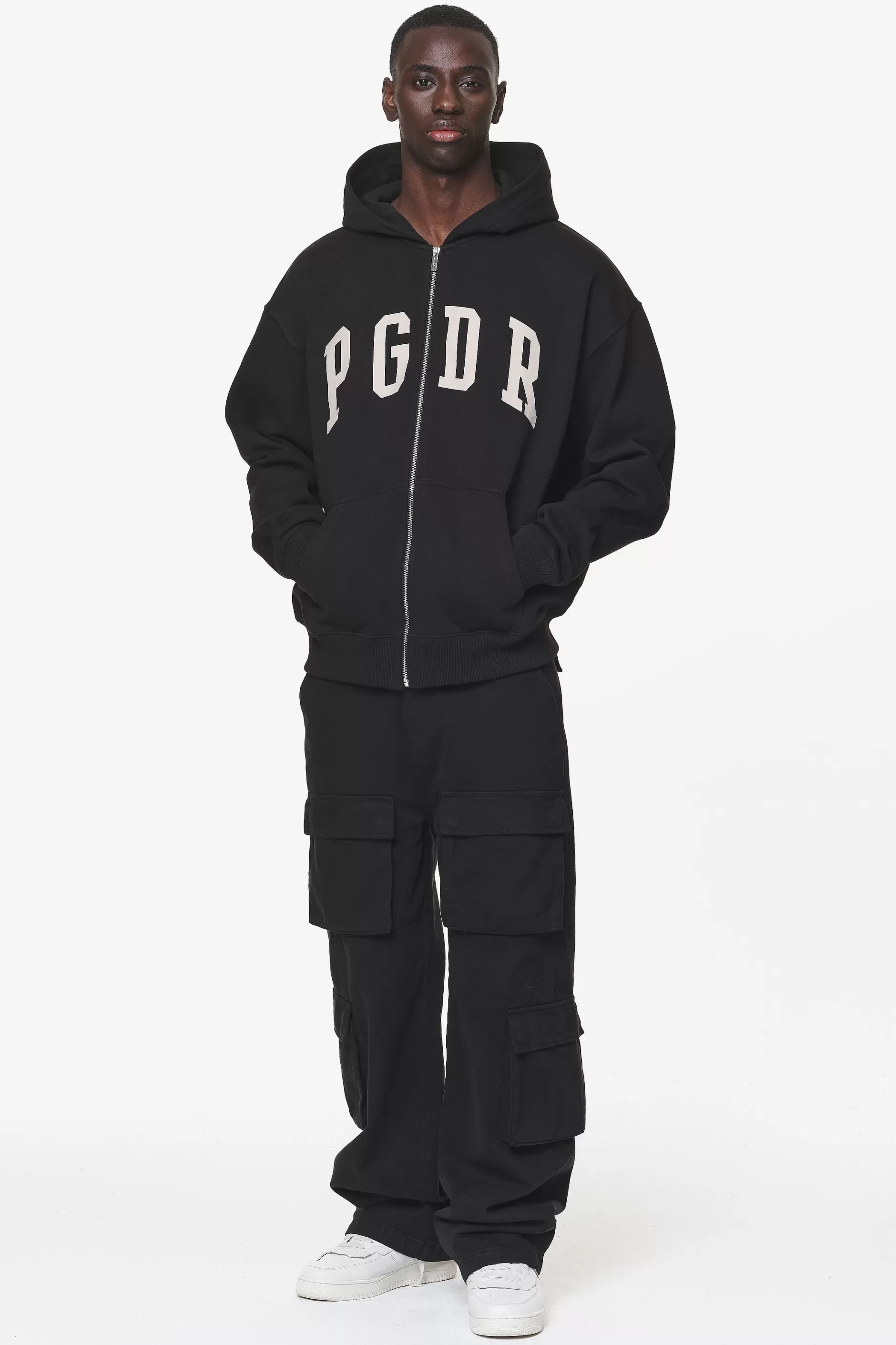 Shop Pegador Layton Oversized Sweat Jacket Black