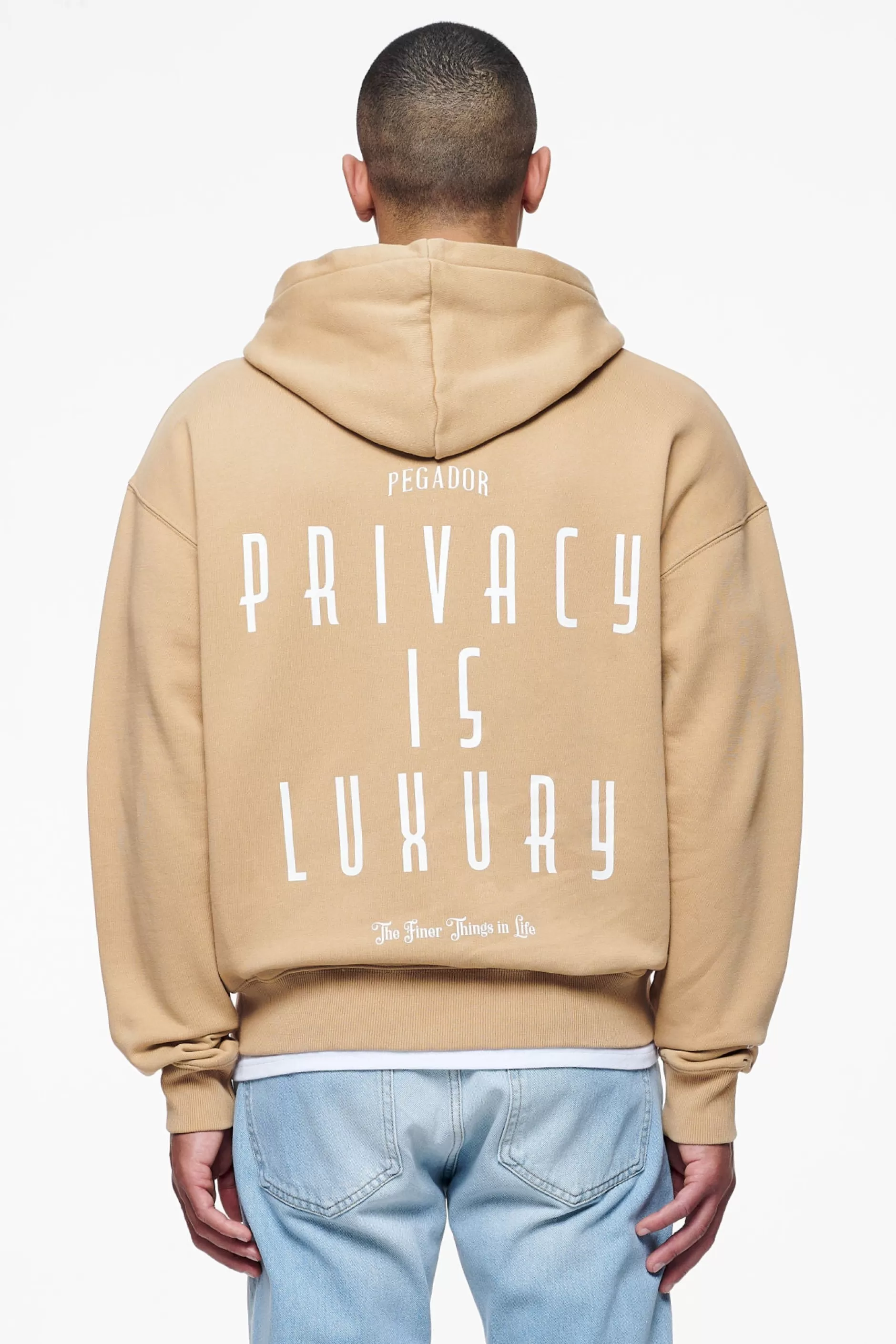 Outlet Pegador Leander Oversized Sweat Jacket Vintage Washed Espresso