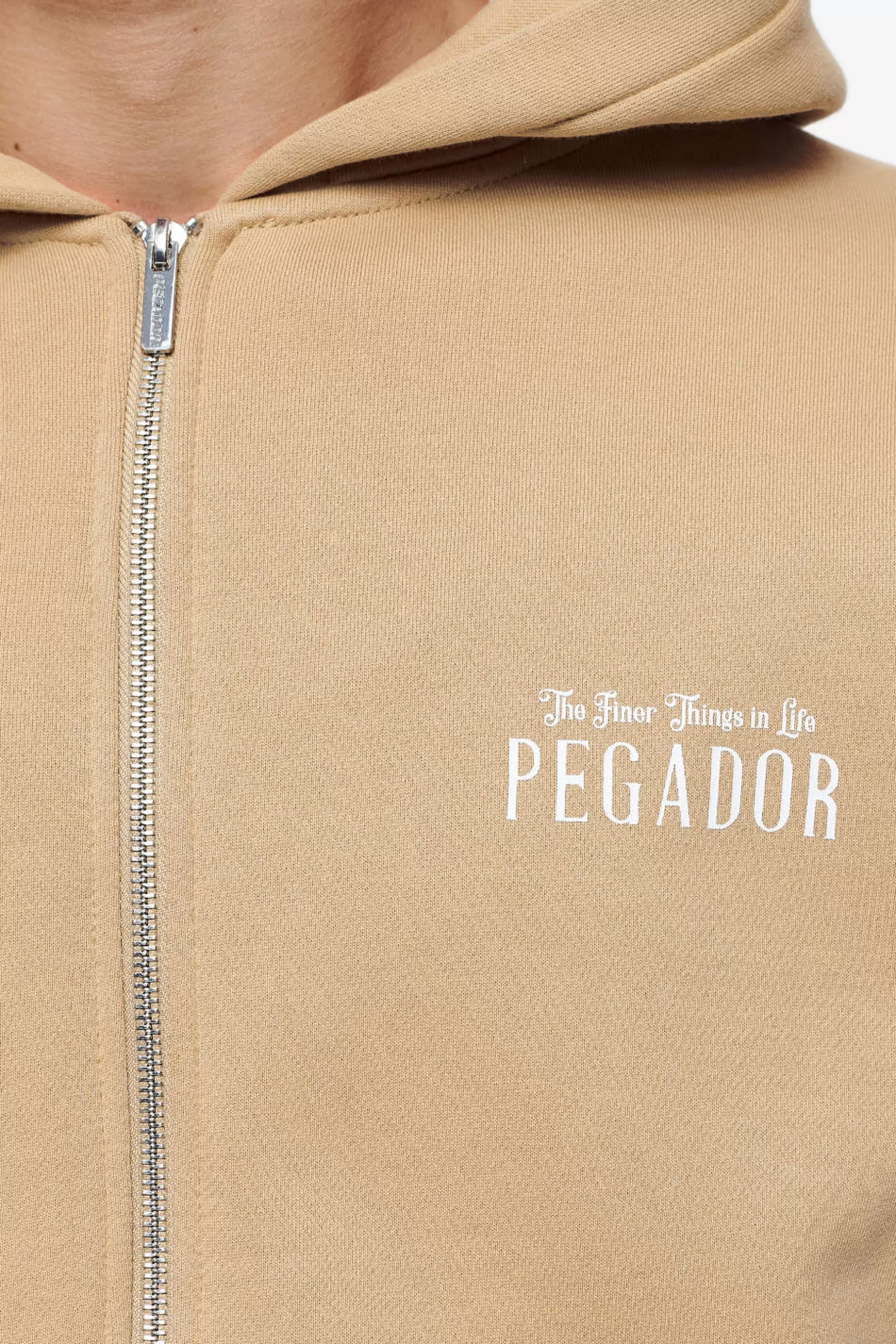 Outlet Pegador Leander Oversized Sweat Jacket Vintage Washed Espresso