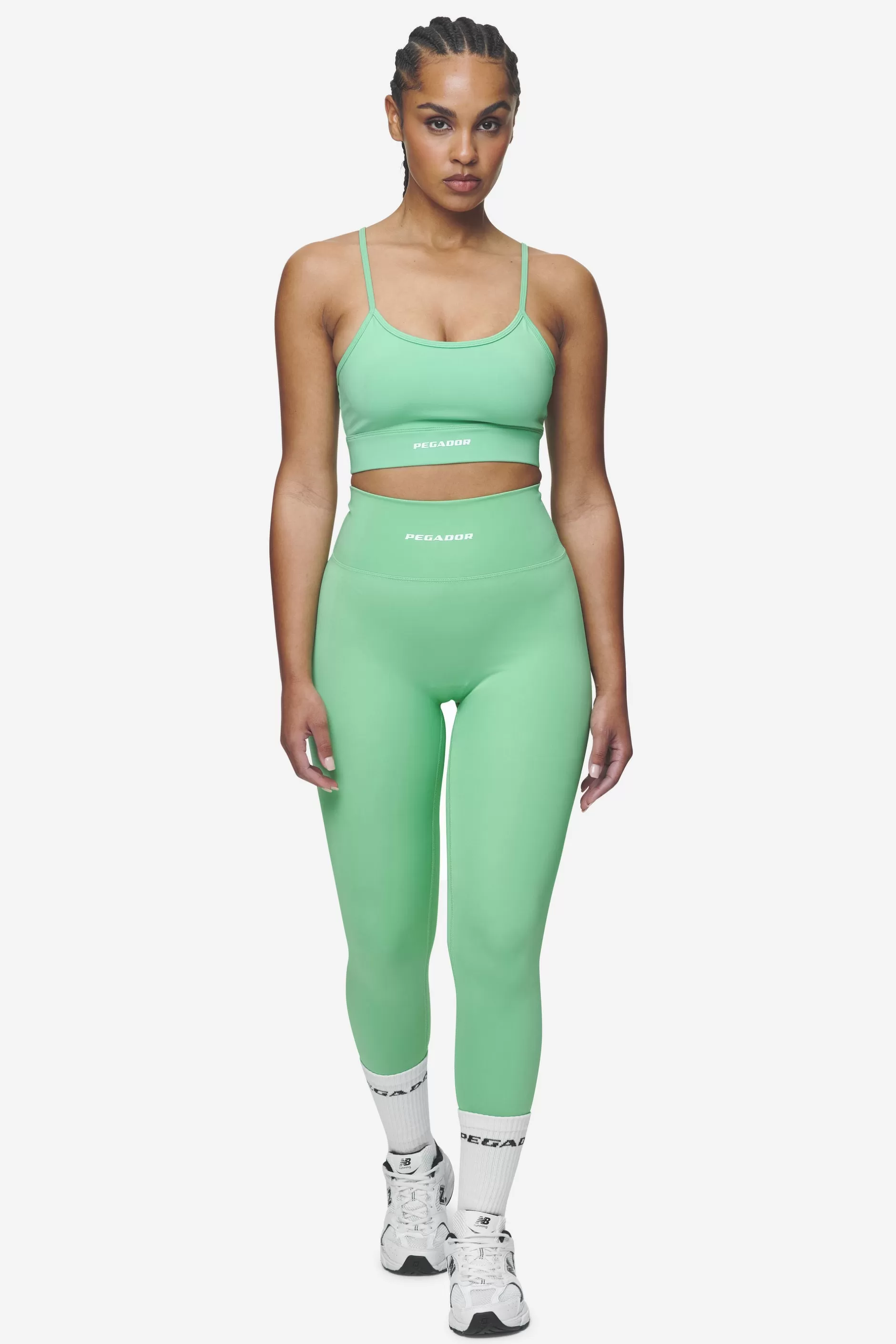 Discount Pegador Leya Leggings White Peppermint green