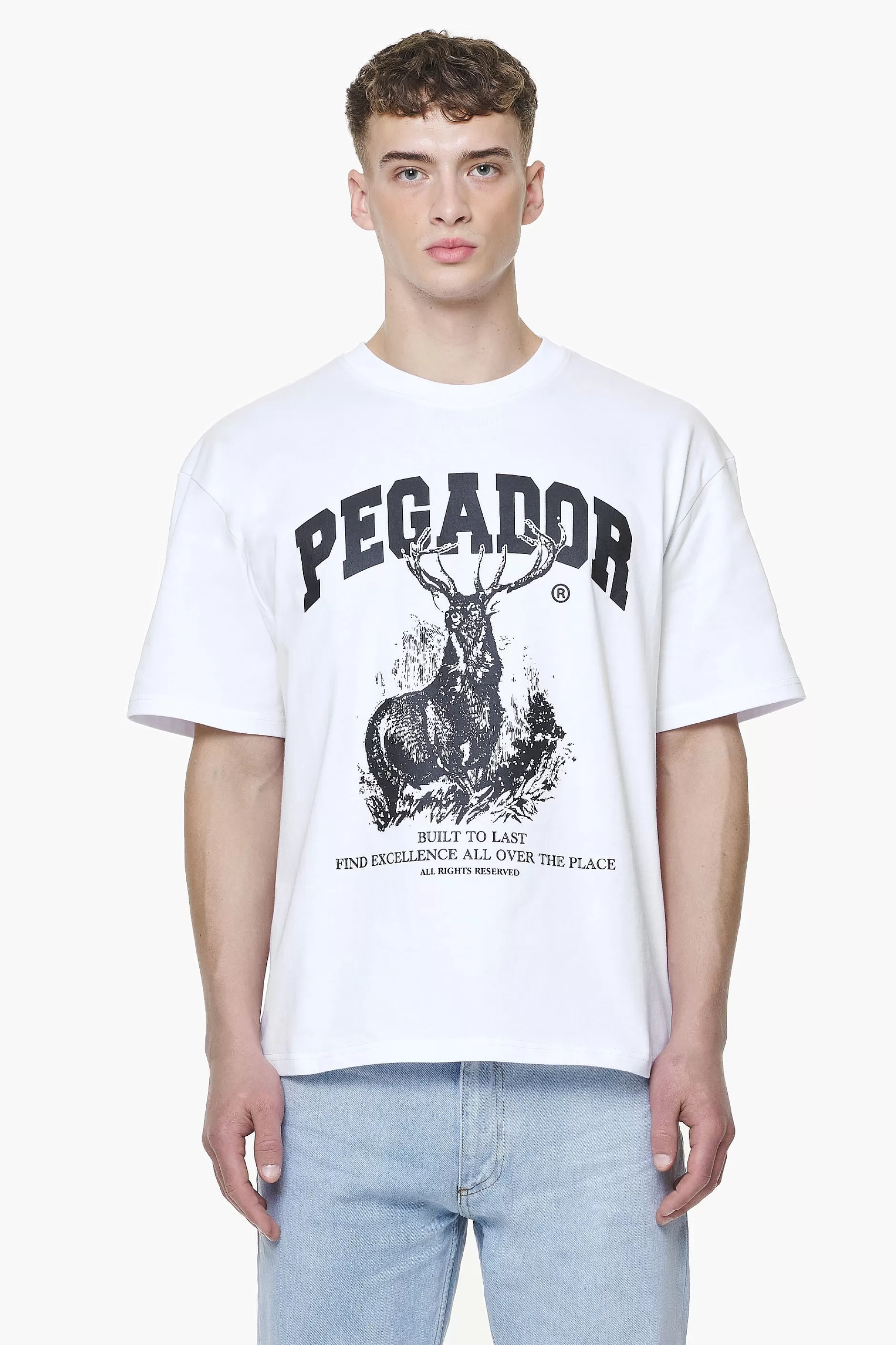 Outlet Pegador Lizard Oversized Tee White