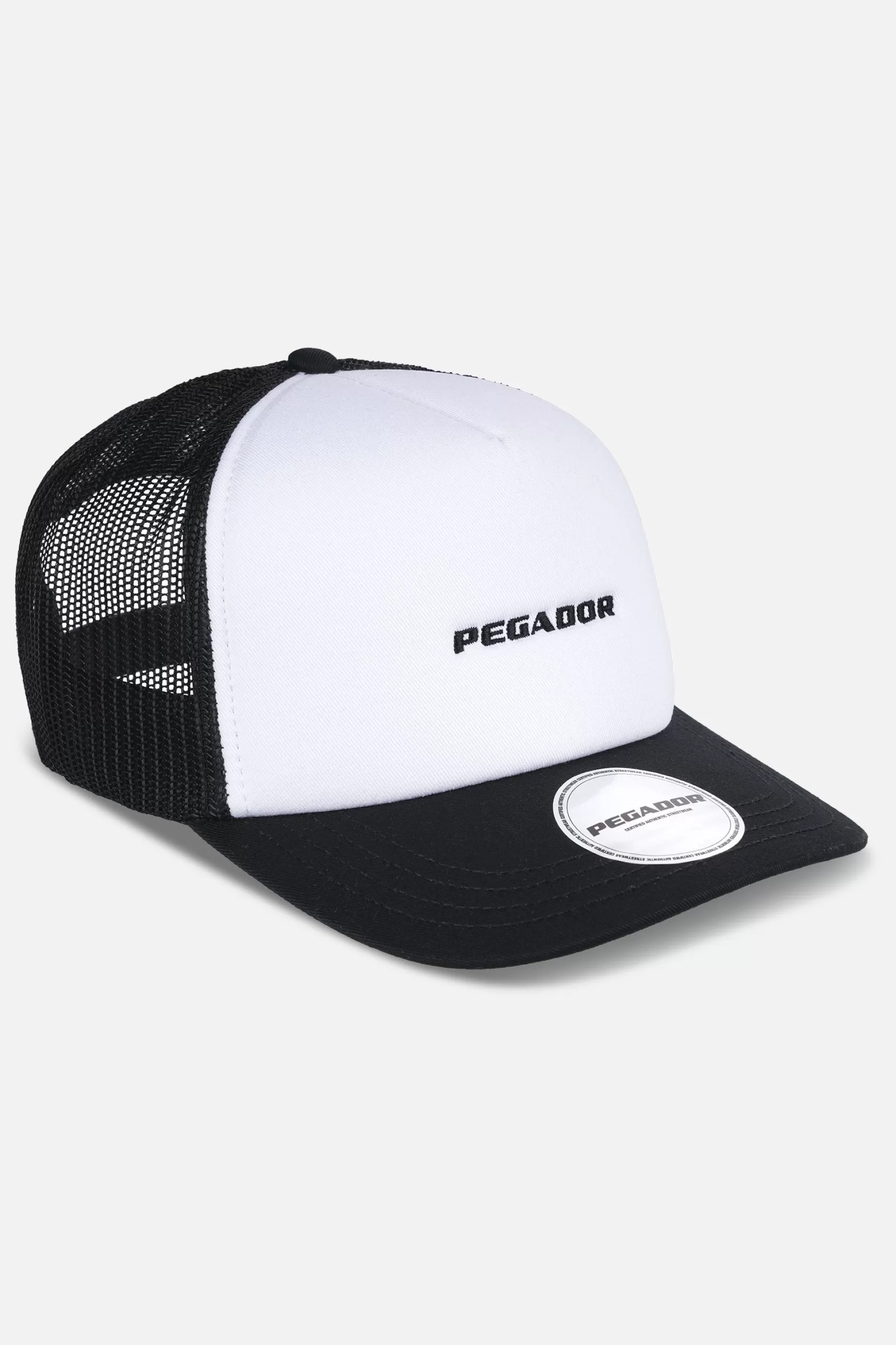 Best Sale Pegador Logo Baseball Trucker Cap White Black