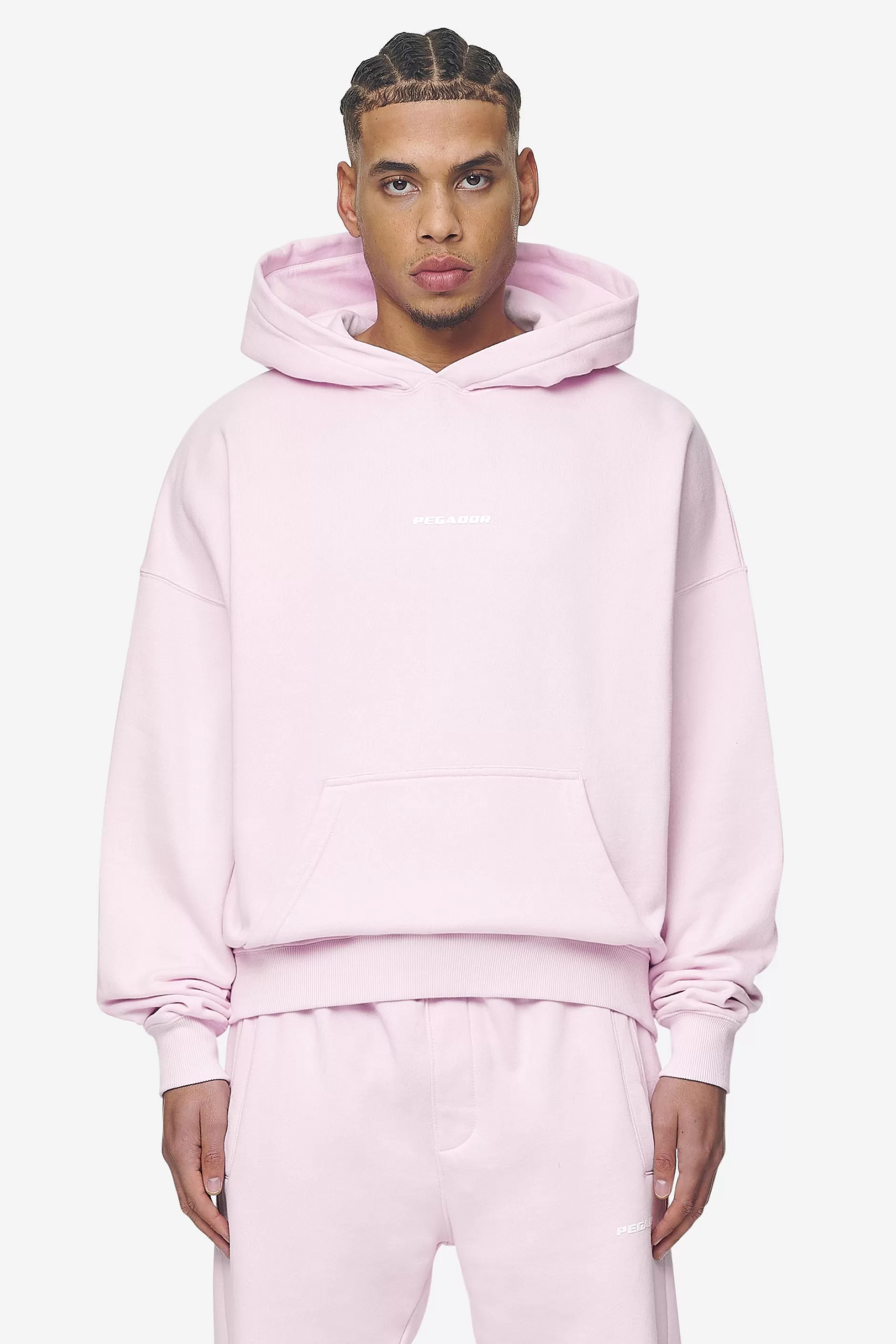 Best Sale Pegador Logo Boxy Hoodie White Gum Washed bubblegum