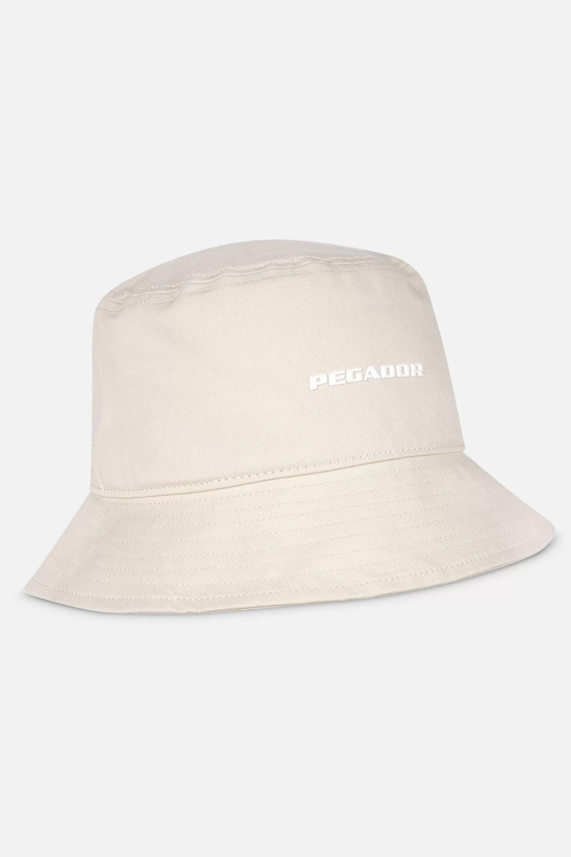 Outlet Pegador Logo Bucket Hat Desert Sand White