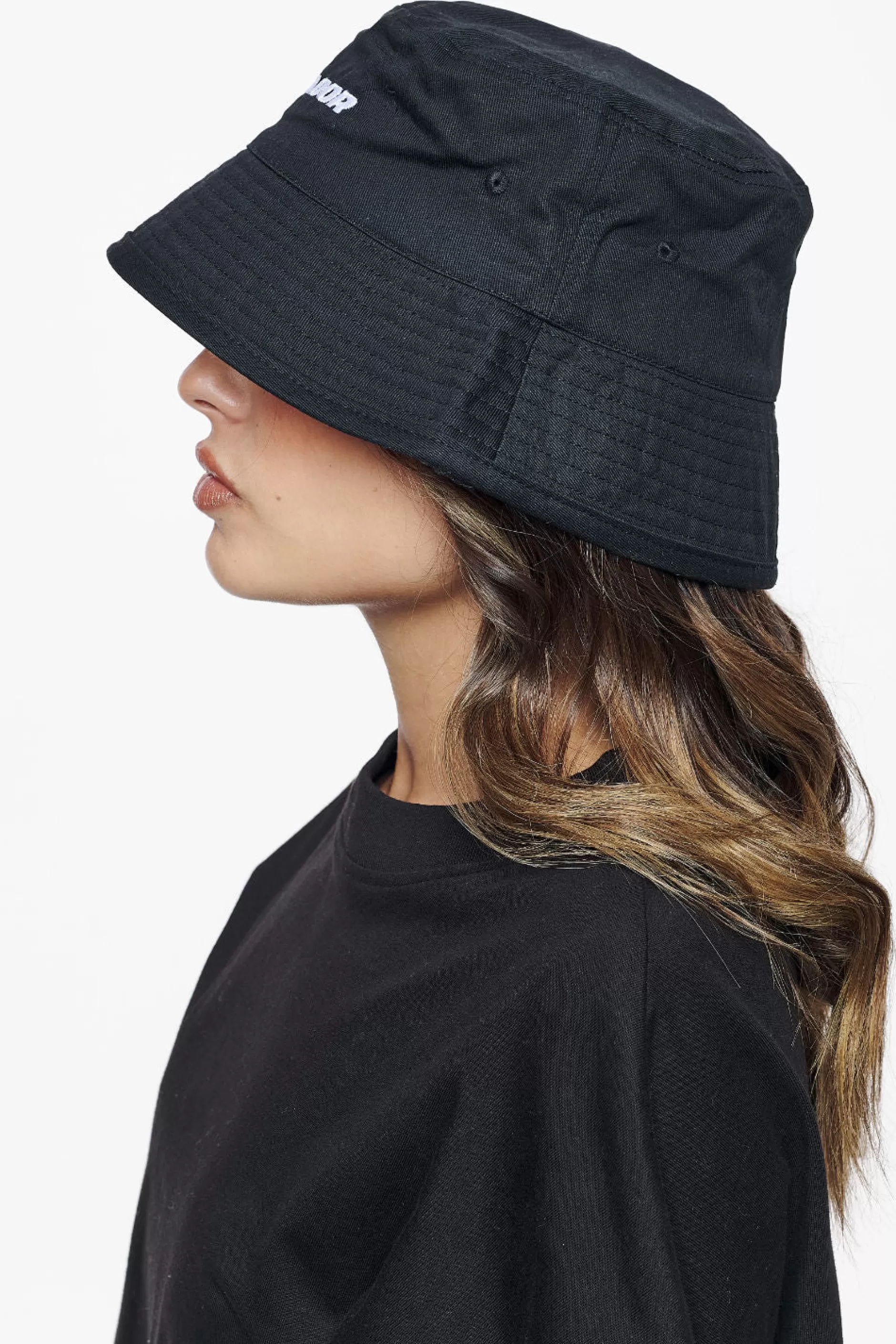 Best Sale Pegador Logo Cotton Twill Bucket Hat Black