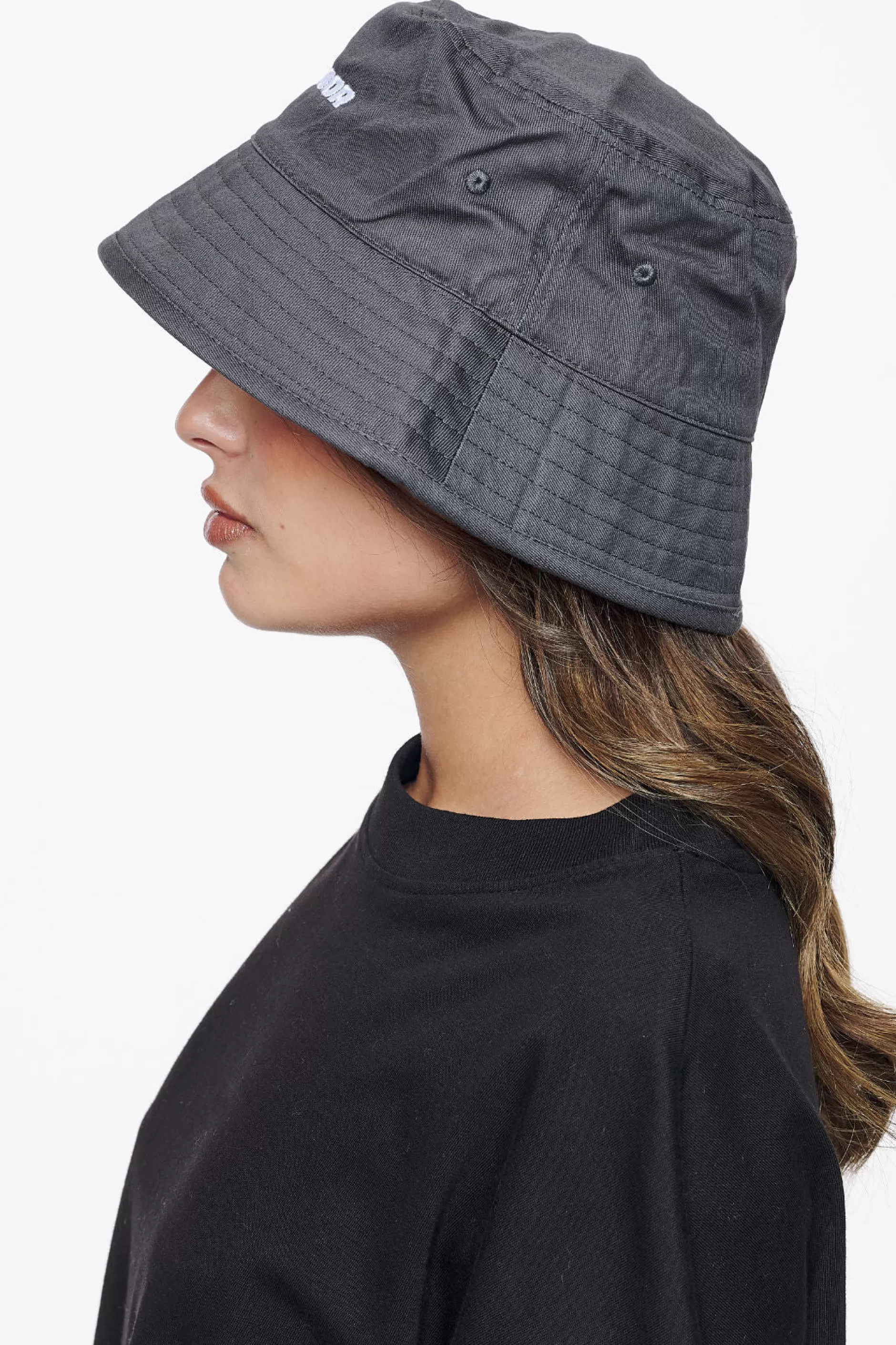 Best Sale Pegador Logo Cotton Twill Bucket Hat Grey