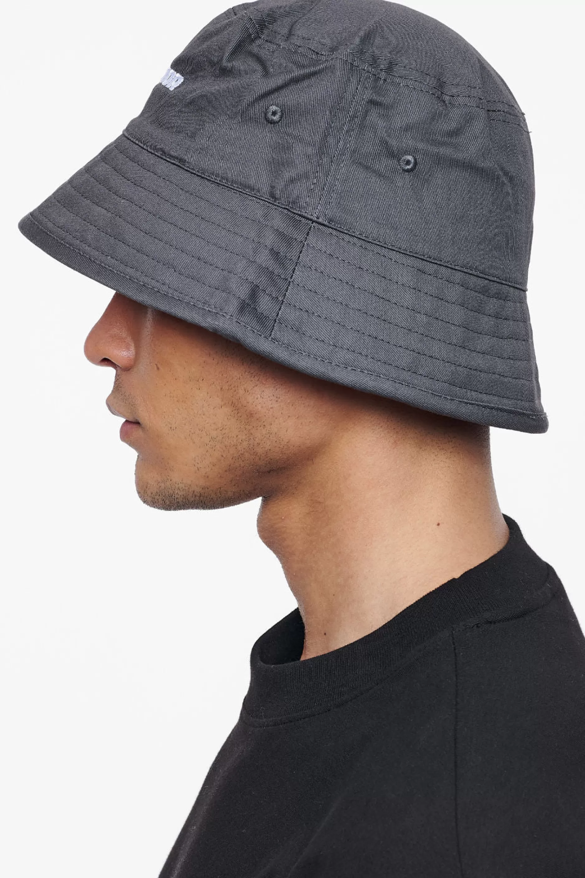 Outlet Pegador Logo Cotton Twill Bucket Hat Grey