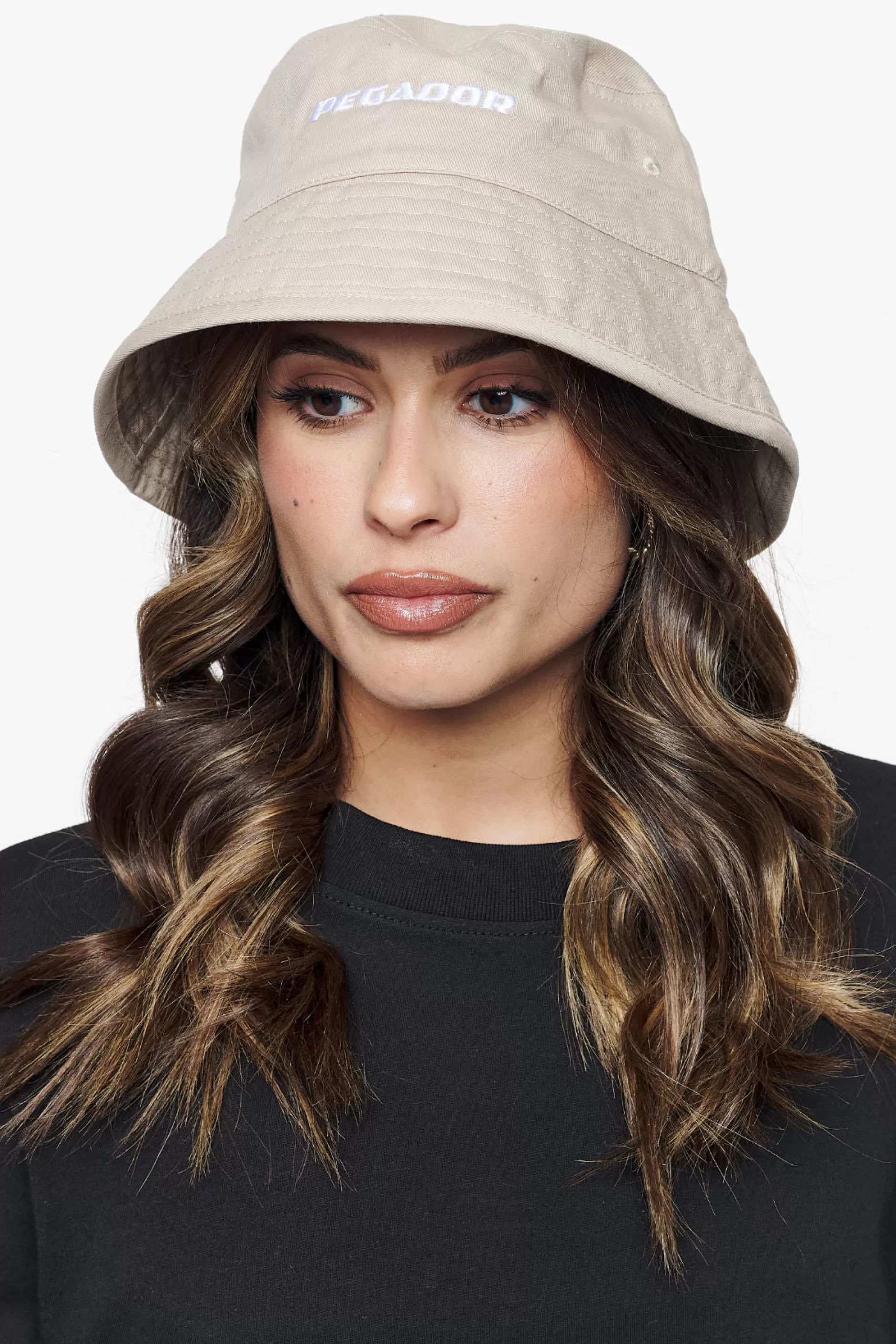 Outlet Pegador Logo Cotton Twill Bucket Hat Sand