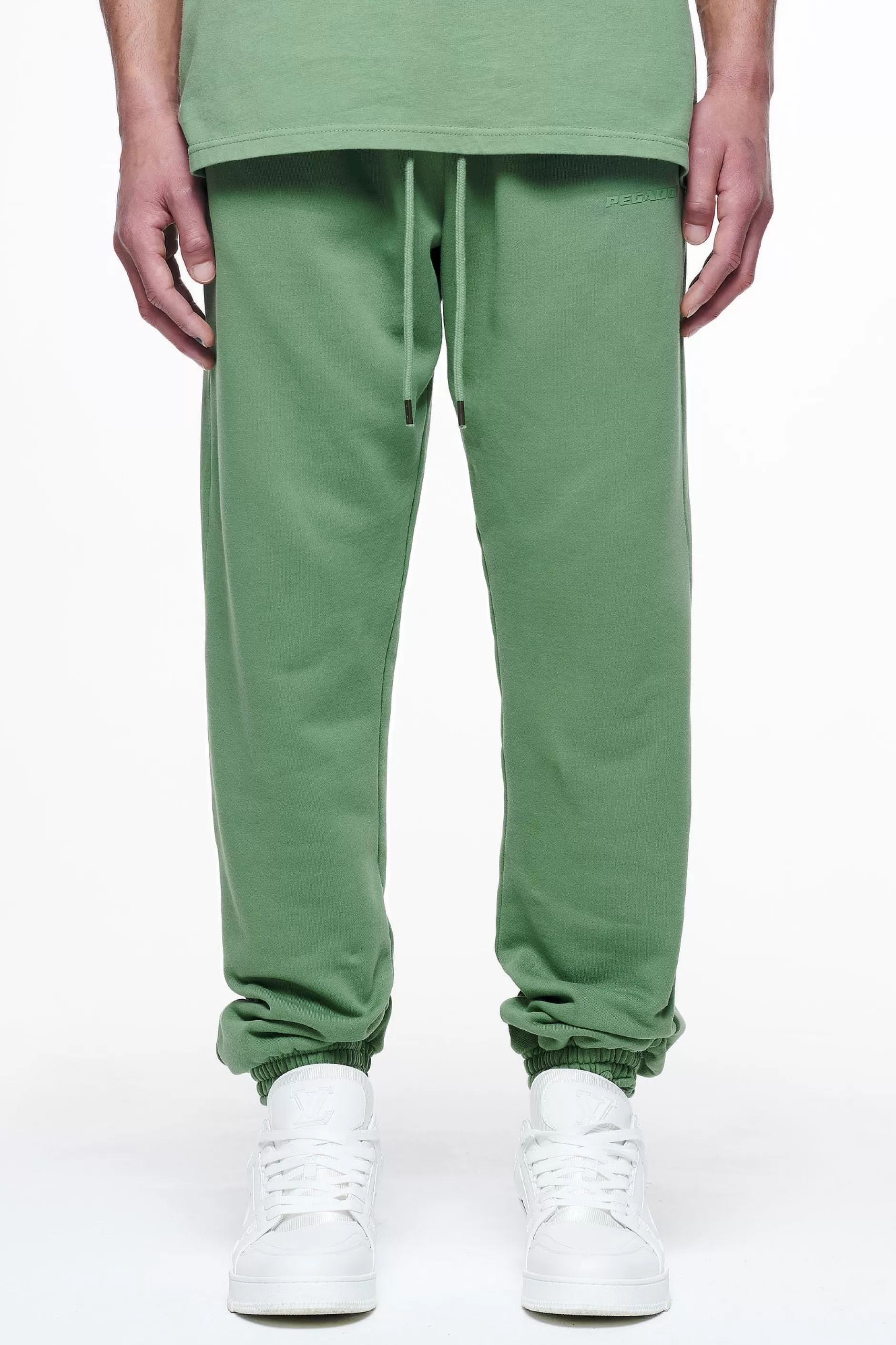 Shop Pegador Logo Heavy Sweat Jogger Gum Vintage washed cypress green