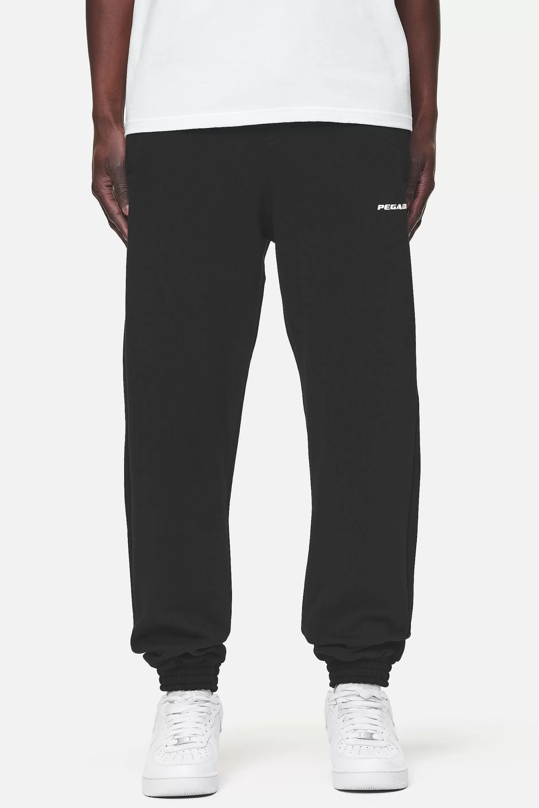 Shop Pegador Logo Heavy Sweat Jogger Gum Washed black white