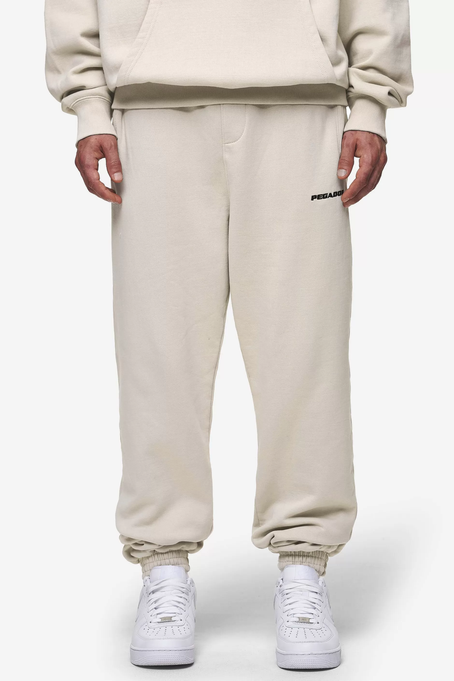 Hot Pegador Logo Heavy Sweat Jogger Washed Light Beige