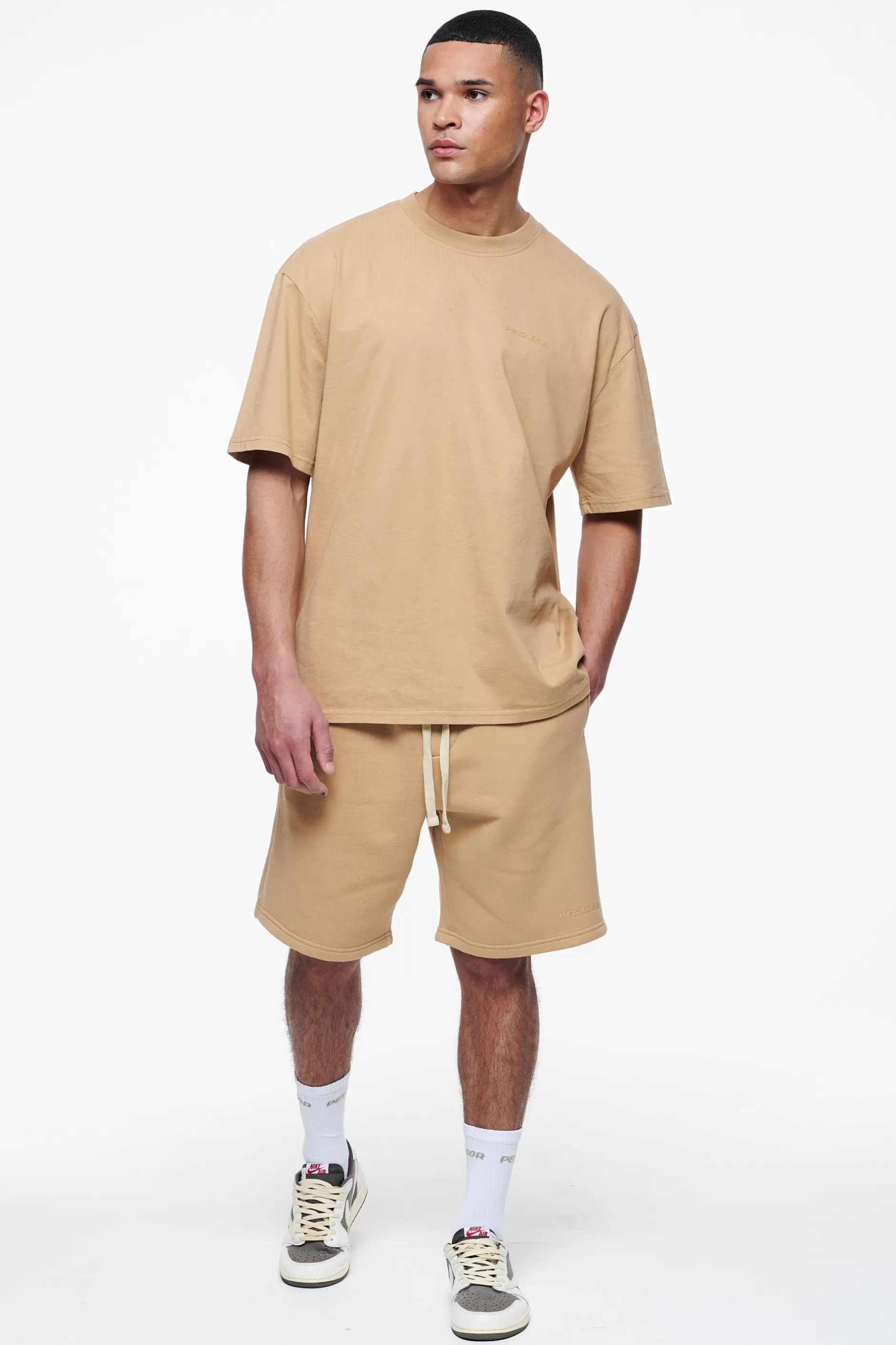 Flash Sale Pegador Logo Heavy Sweat Shorts Vintage Washed Espresso Gum