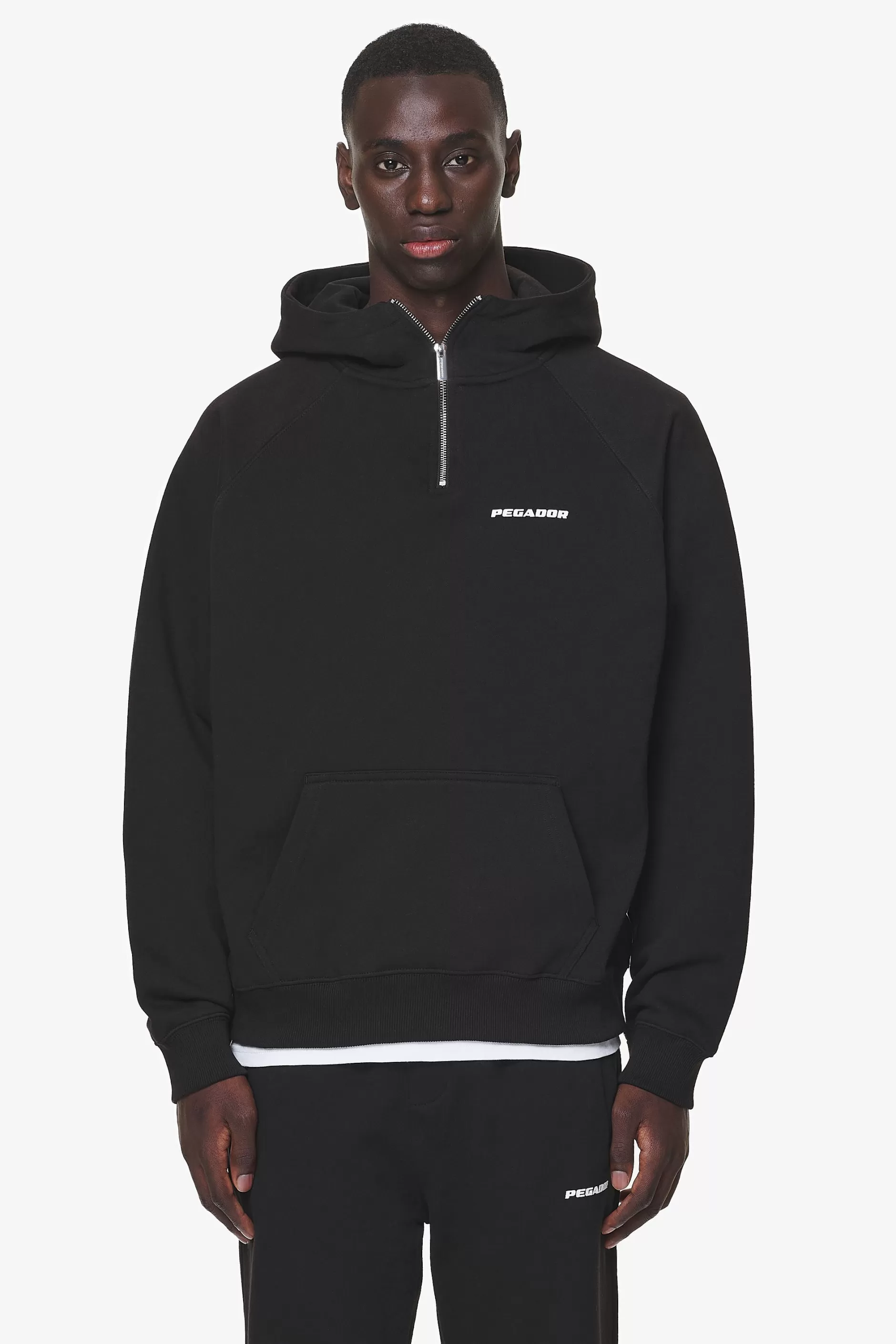 Cheap Pegador Logo Oversized Halfzip Hoodie Gum Black