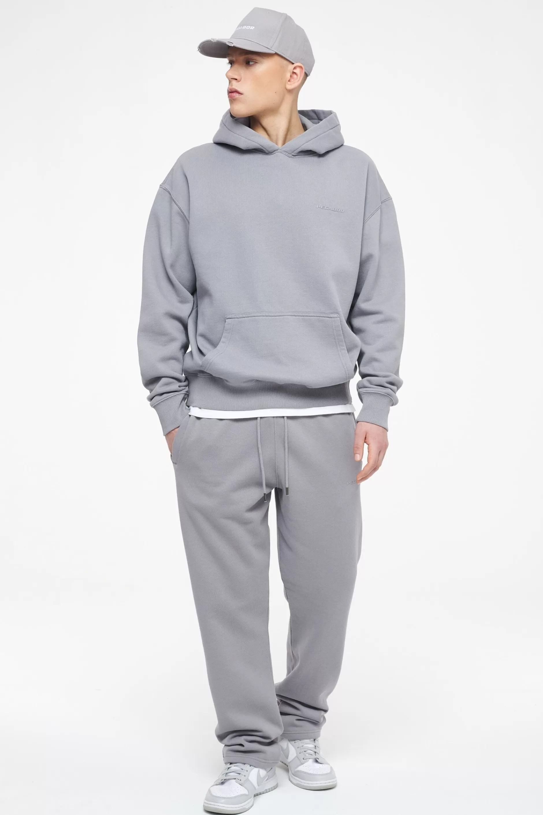 Flash Sale Pegador Logo Oversized Hoodie Gum Vintage washed dusk grey