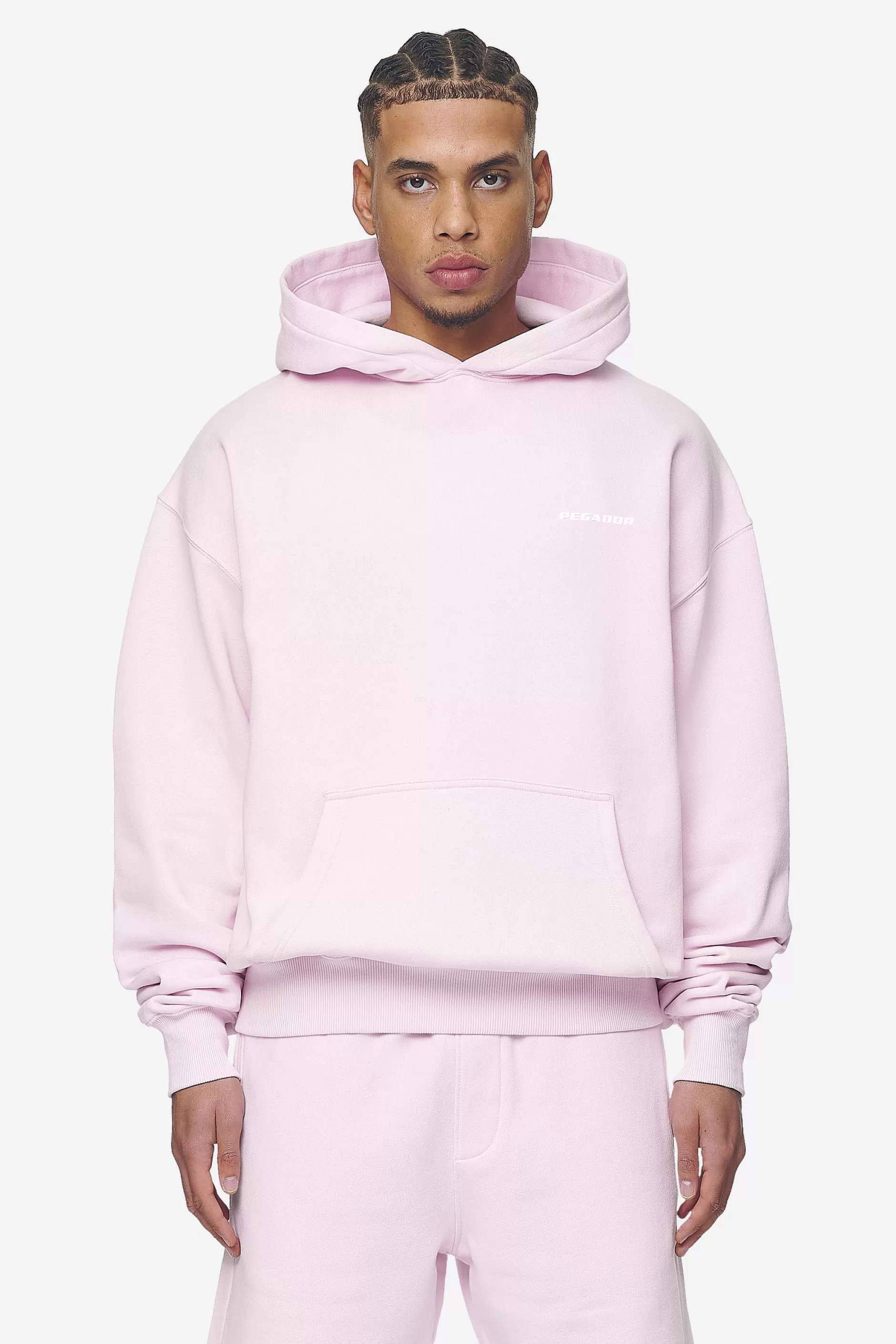 Cheap Pegador Logo Oversized Hoodie White Gum Washed bubblegum