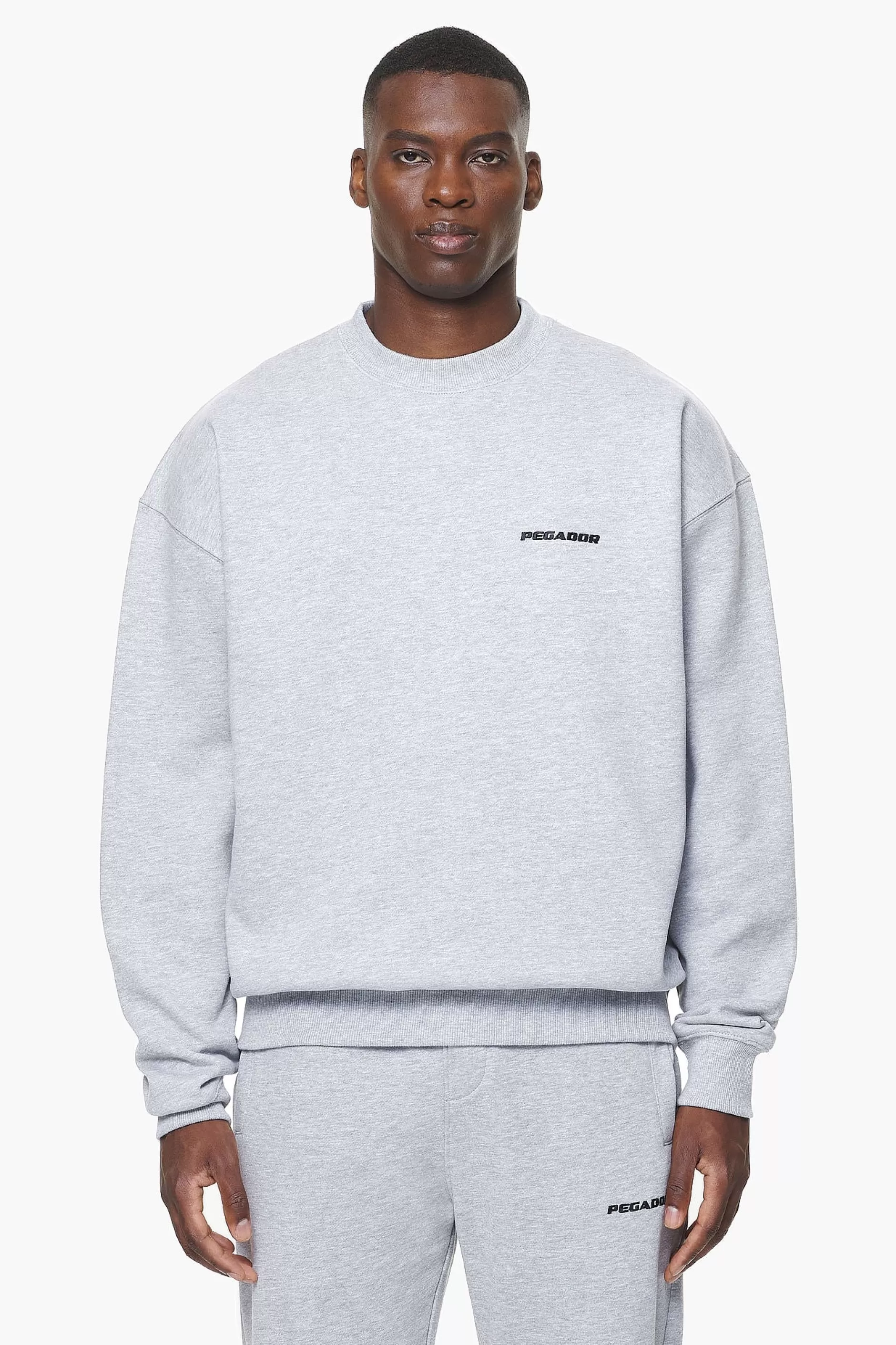 Outlet Pegador Logo Oversized Sweater Grey melange