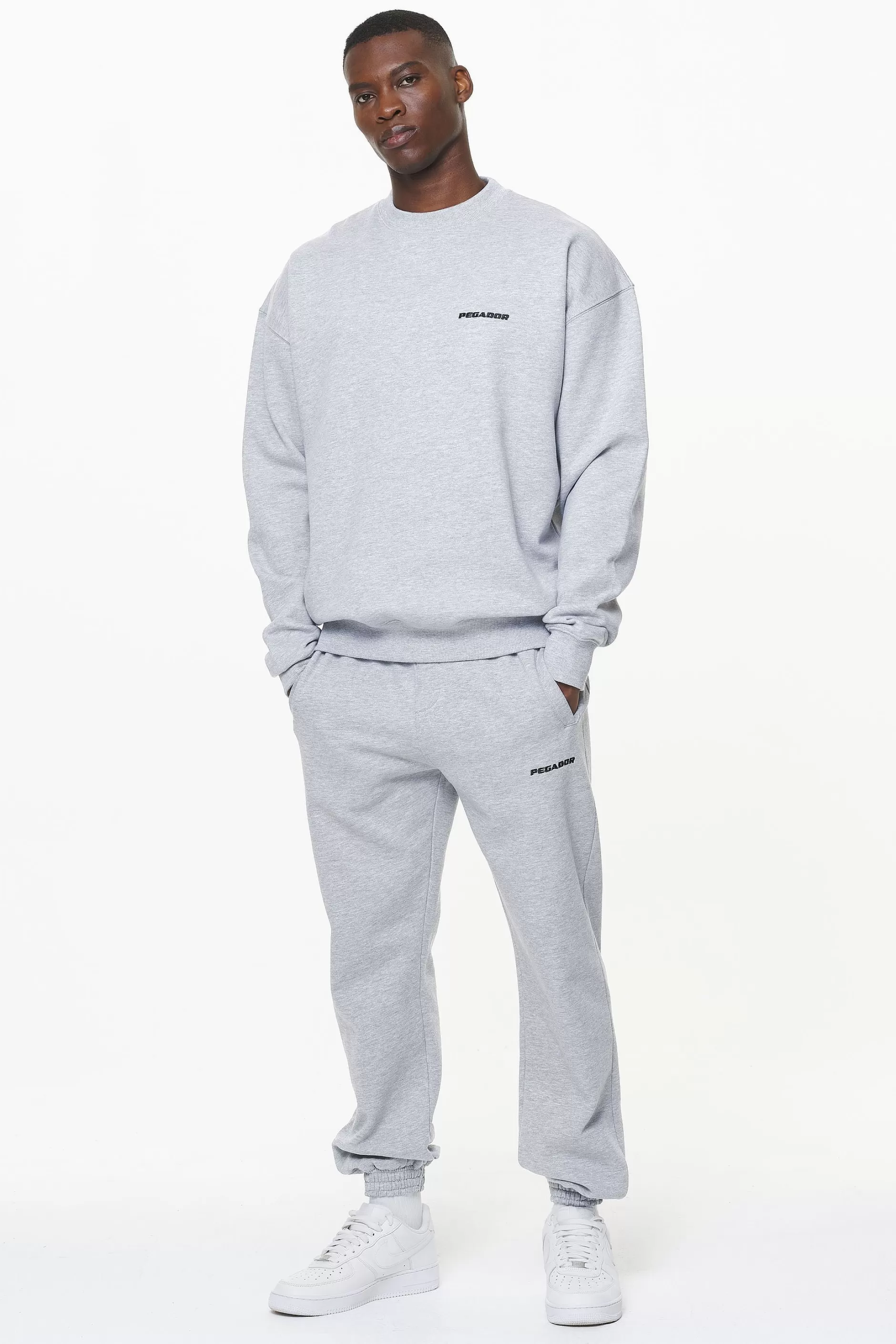 Outlet Pegador Logo Oversized Sweater Grey melange