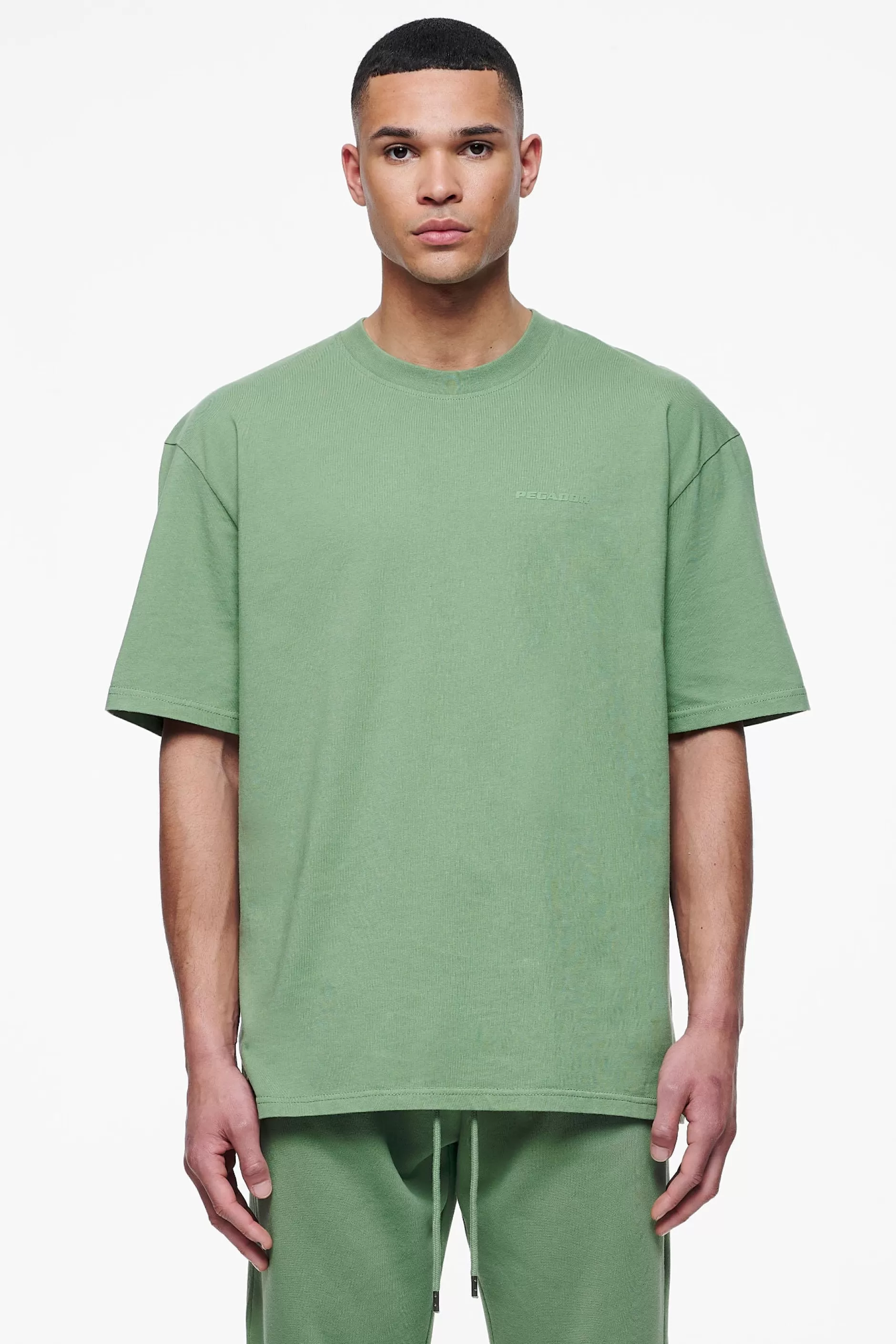 Store Pegador Logo Oversized Tee Gum Vintage washed cypress green