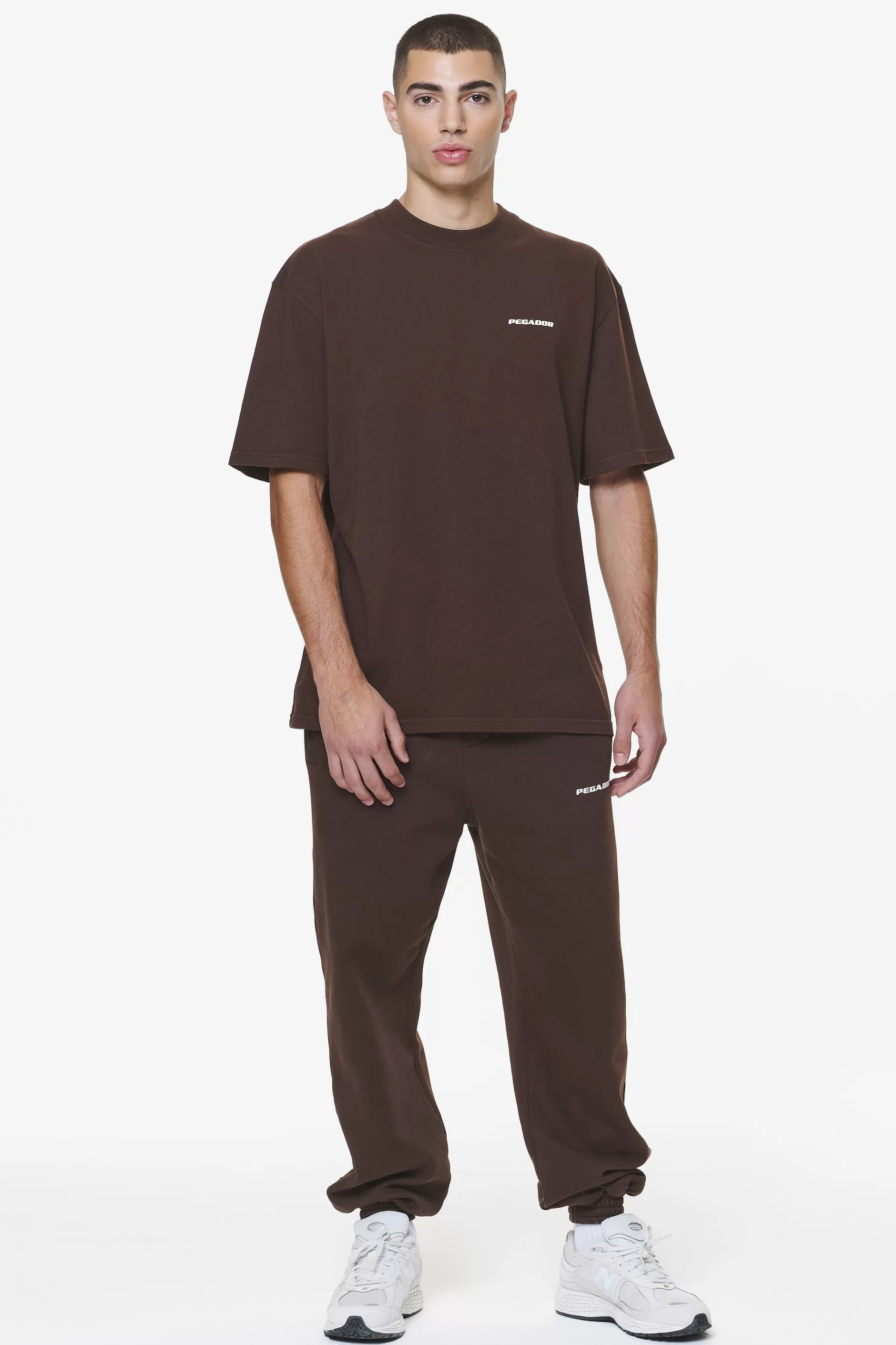 Hot Pegador Logo Oversized Tee Gum Washed oak brown