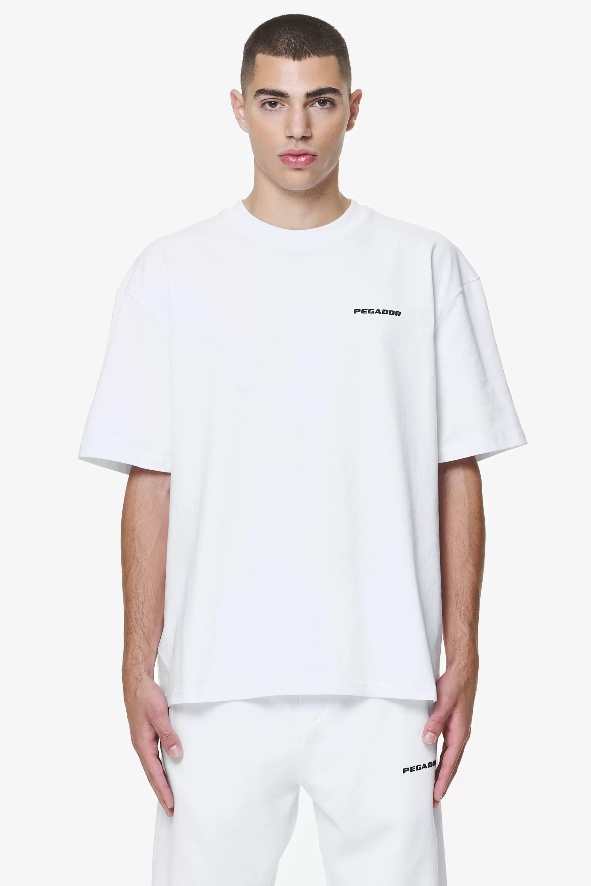 Hot Pegador Logo Oversized Tee Gum White