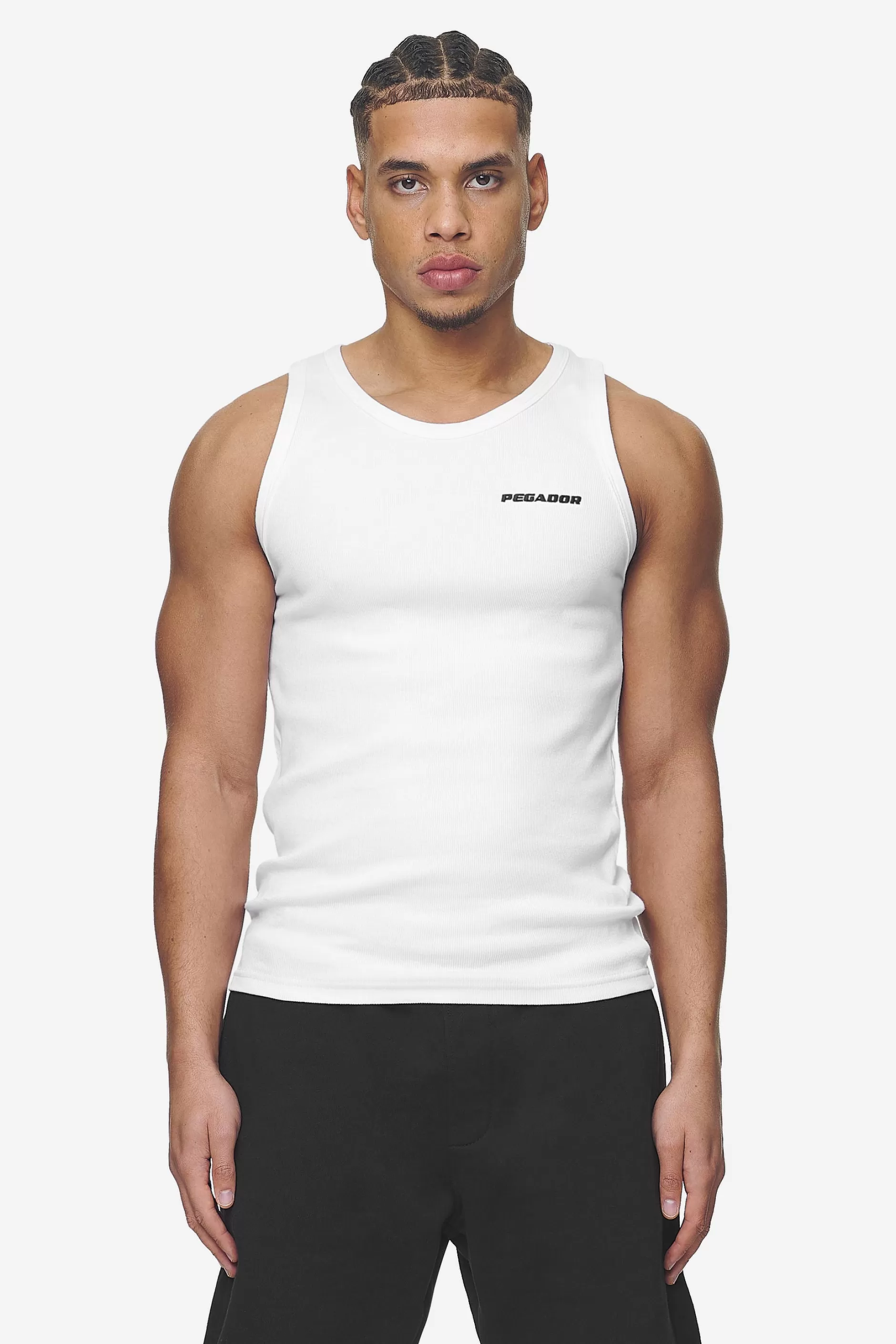 Fashion Pegador Logo Rib Undershirt White