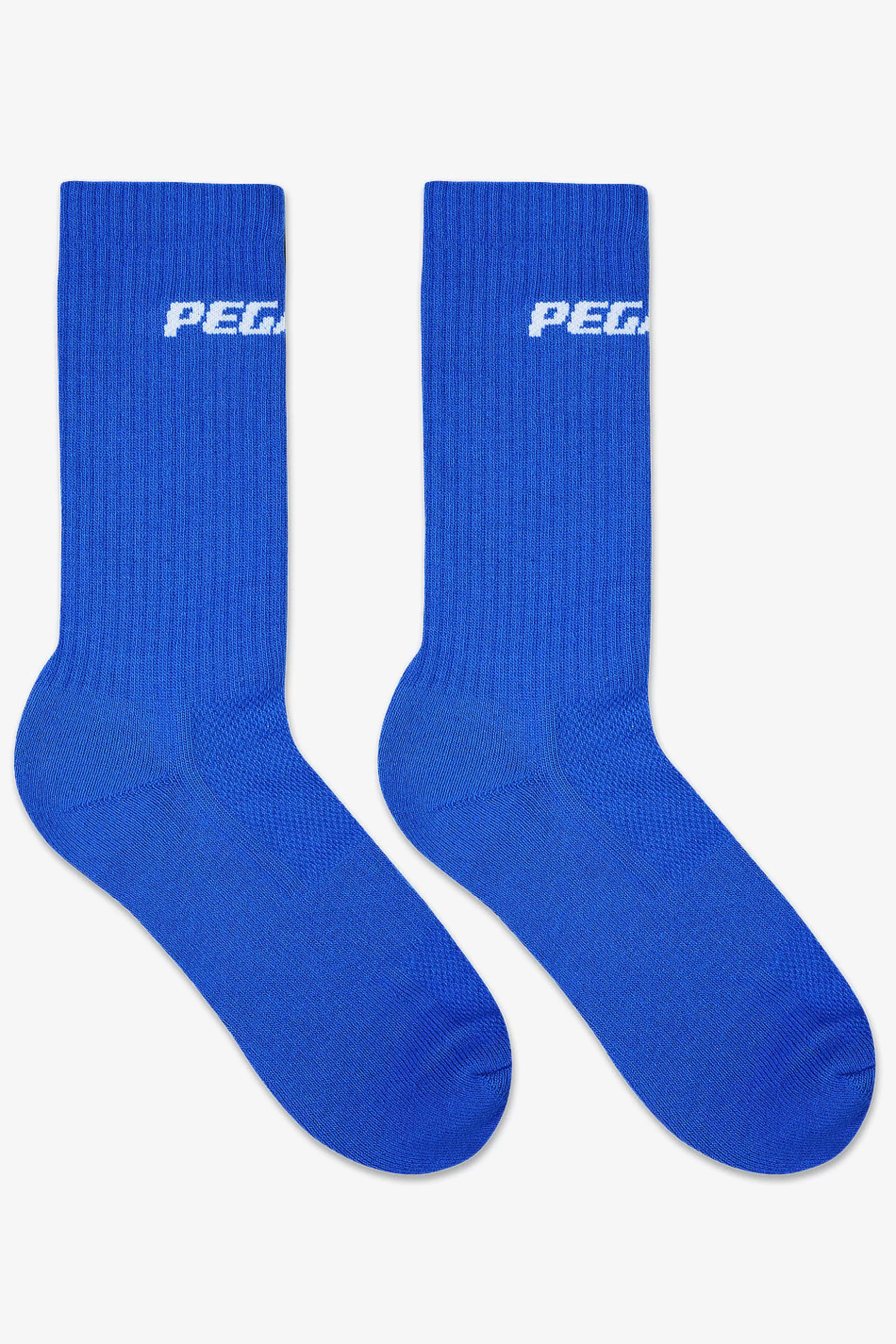 Hot Pegador Logo Socks Deep Blue White