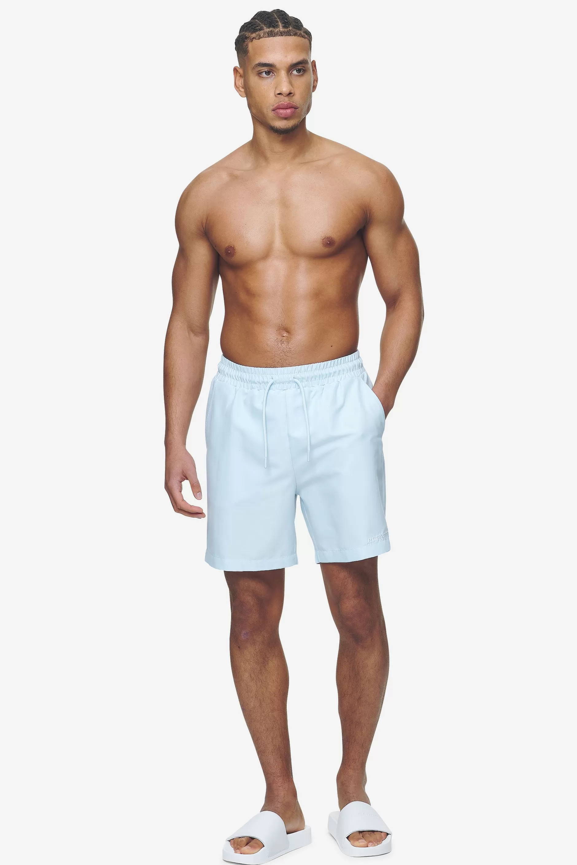 New Pegador Logo Swim Shorts Baby blue