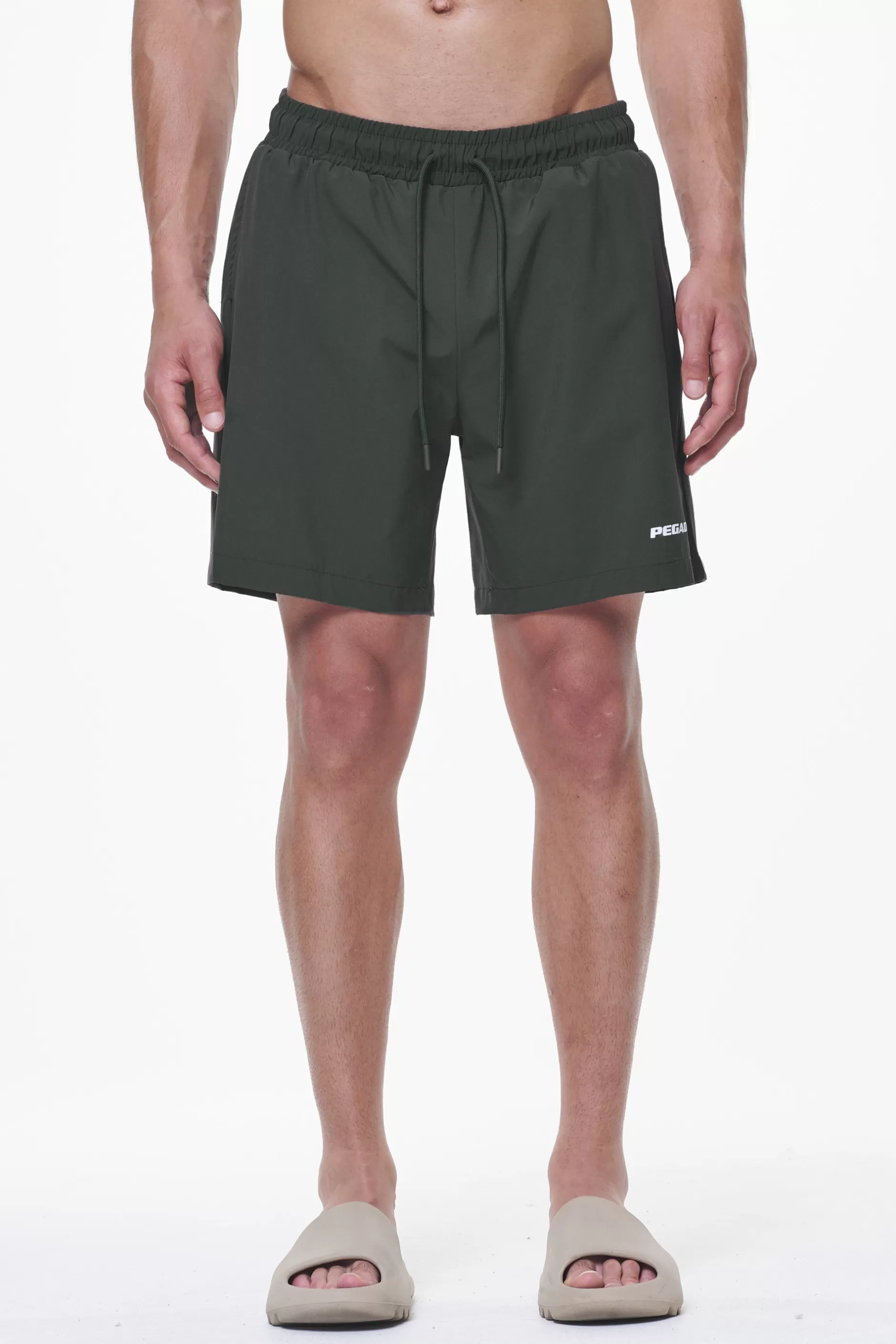 Clearance Pegador Logo Swim Shorts Dark Olive