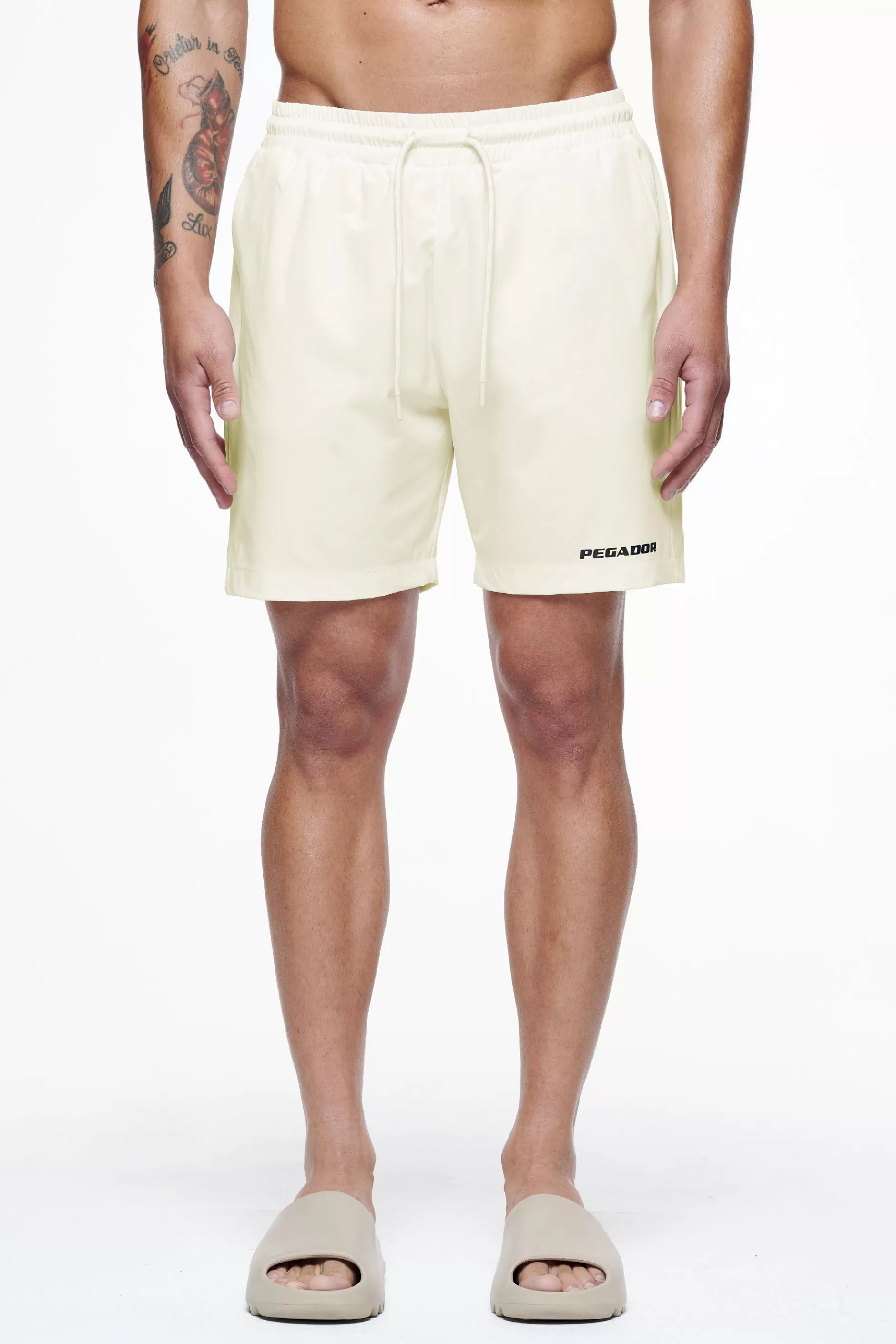 New Pegador Logo Swim Shorts Unbleached