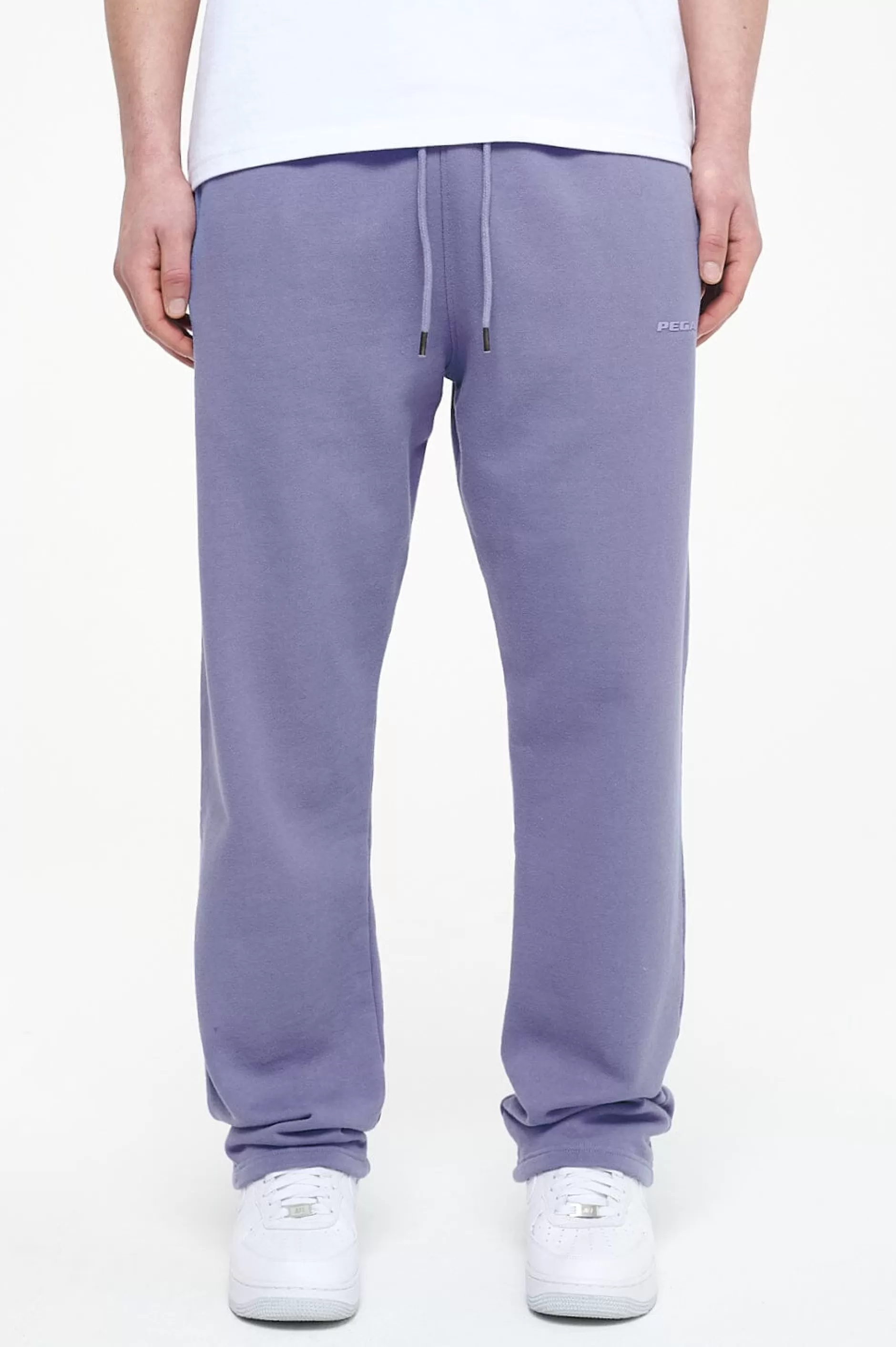 Shop Pegador Logo Wide Sweat Pants Gum Vintage washed magic violet
