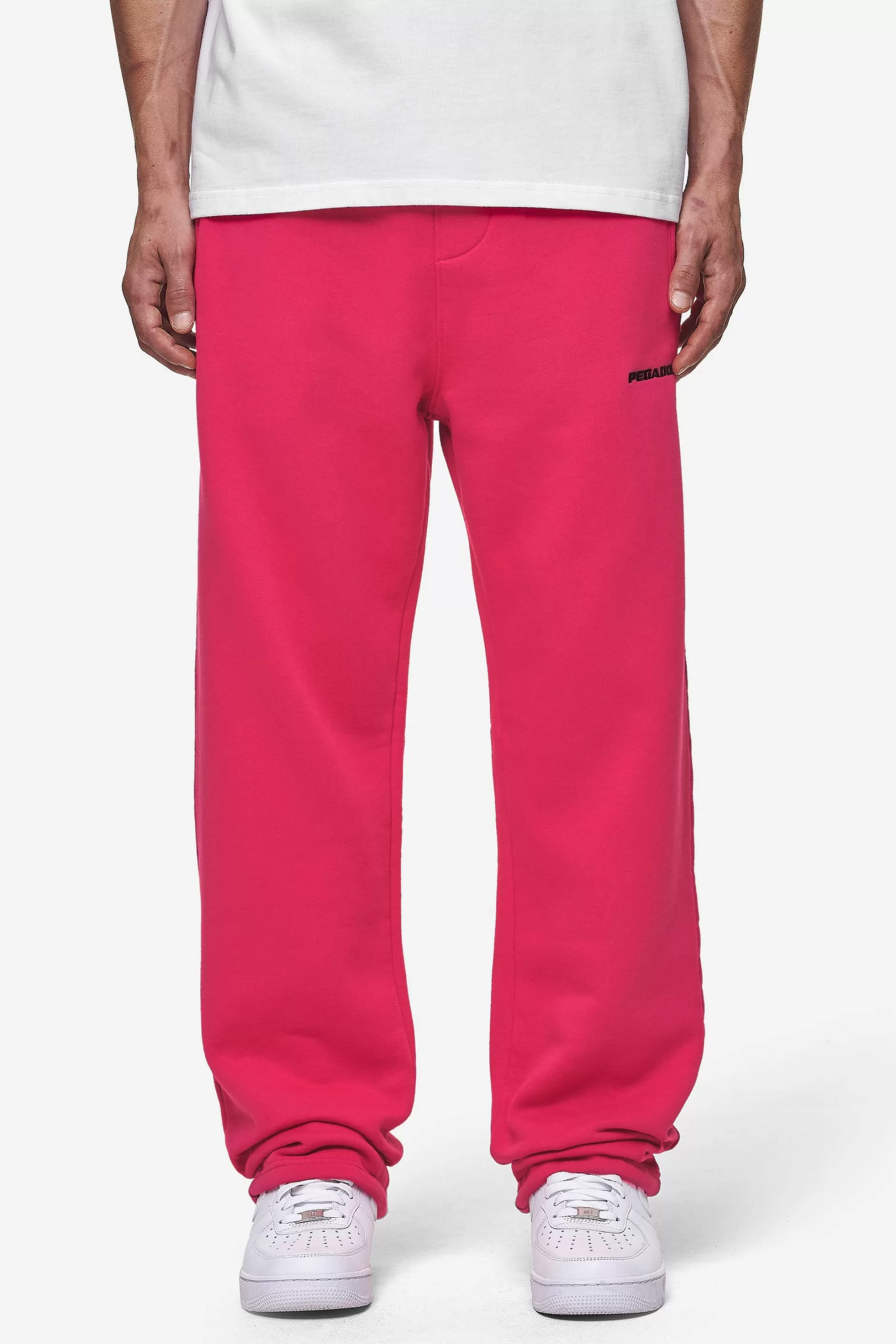 Hot Pegador Logo Wide Sweat Pants Washed Virtual Pink