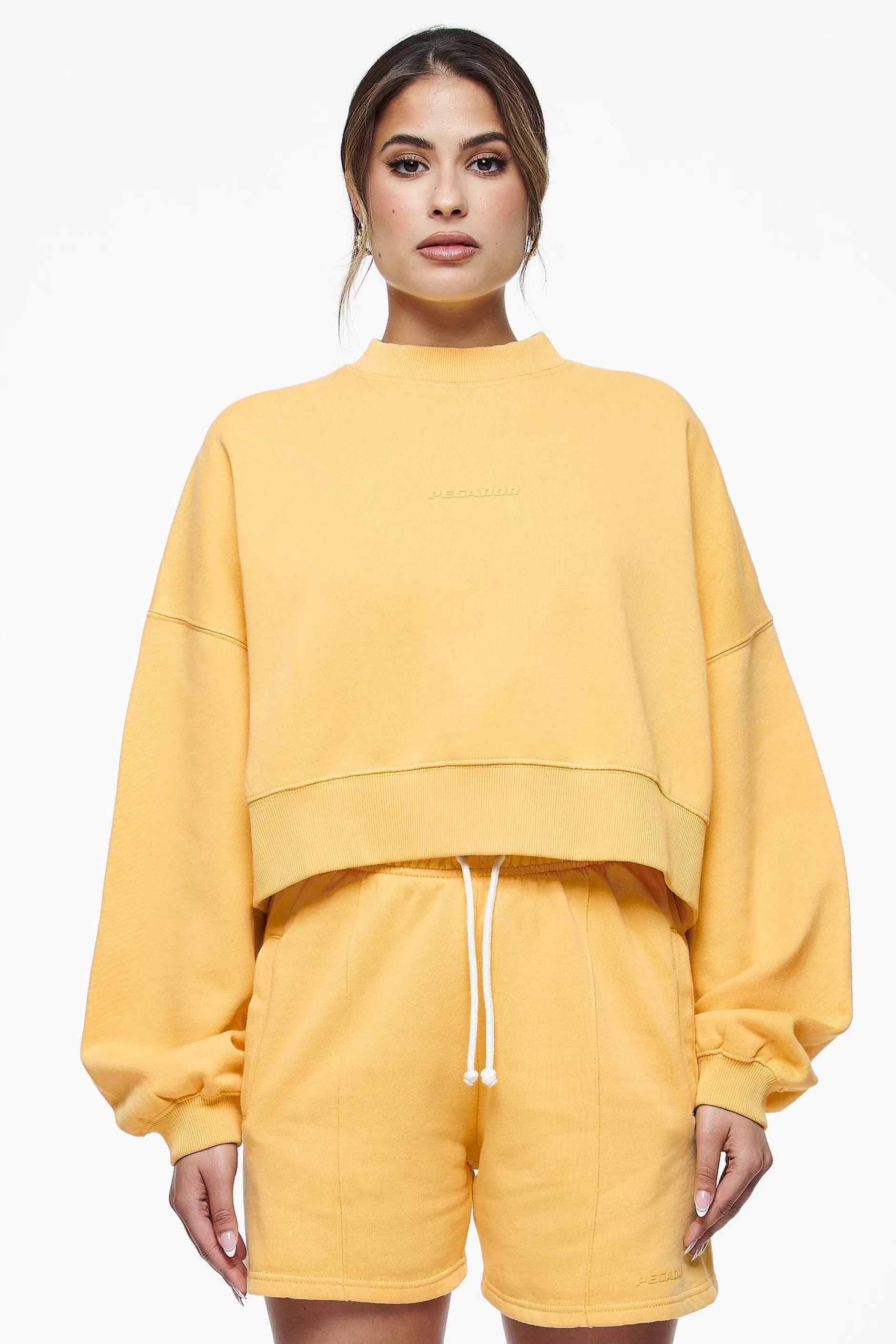 Best Pegador Londa Cropped Oversized Sweater Vintage Washed Golden Sun Gum